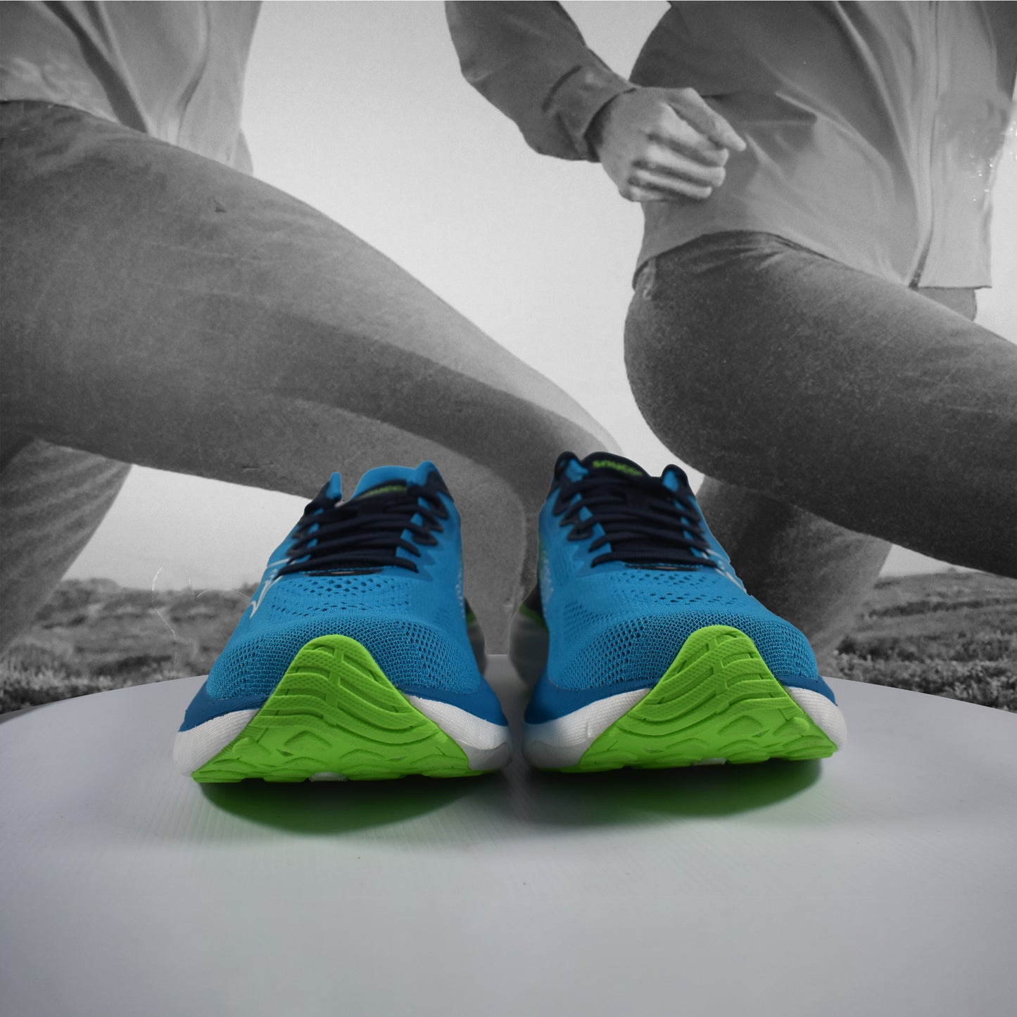 Saucony Ride 19 Mens Running Shoes - Durban Runner 7 / COBALT/SLIME