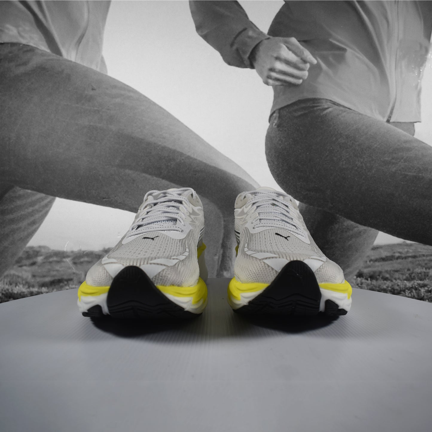 Puma Velocity NITRO 4 Mens Road Running Shoes - Durban Runner 7.5 / Puma White-Lux Lime