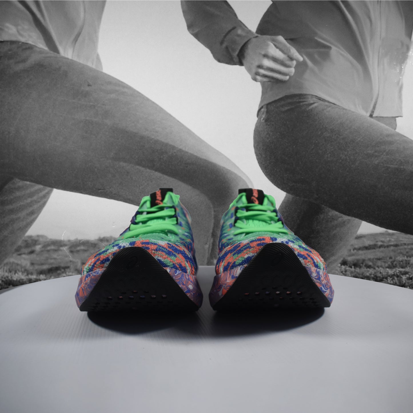 Asics NOOSA TRI 16 Mens Road Running - Durban Runner 8 / VITAL GREEN/COBALT BURST