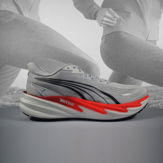 PUMA Velocity NITRO 5 Men's Running Shoes - Durban Runner UK7.5 / puma white-ultra red