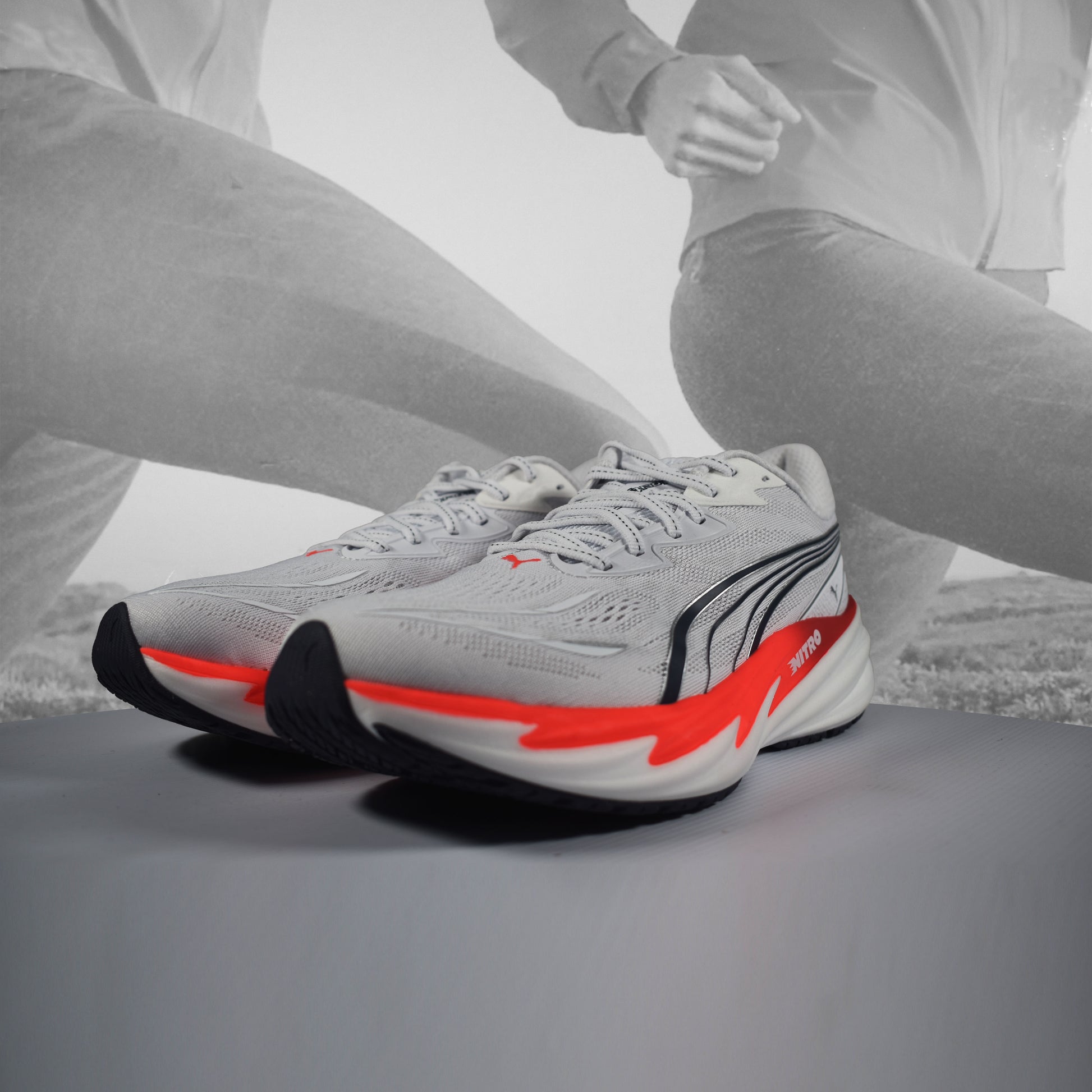 PUMA Velocity NITRO 5 Men's Running Shoes - Durban Runner UK7.5 / puma white-ultra red