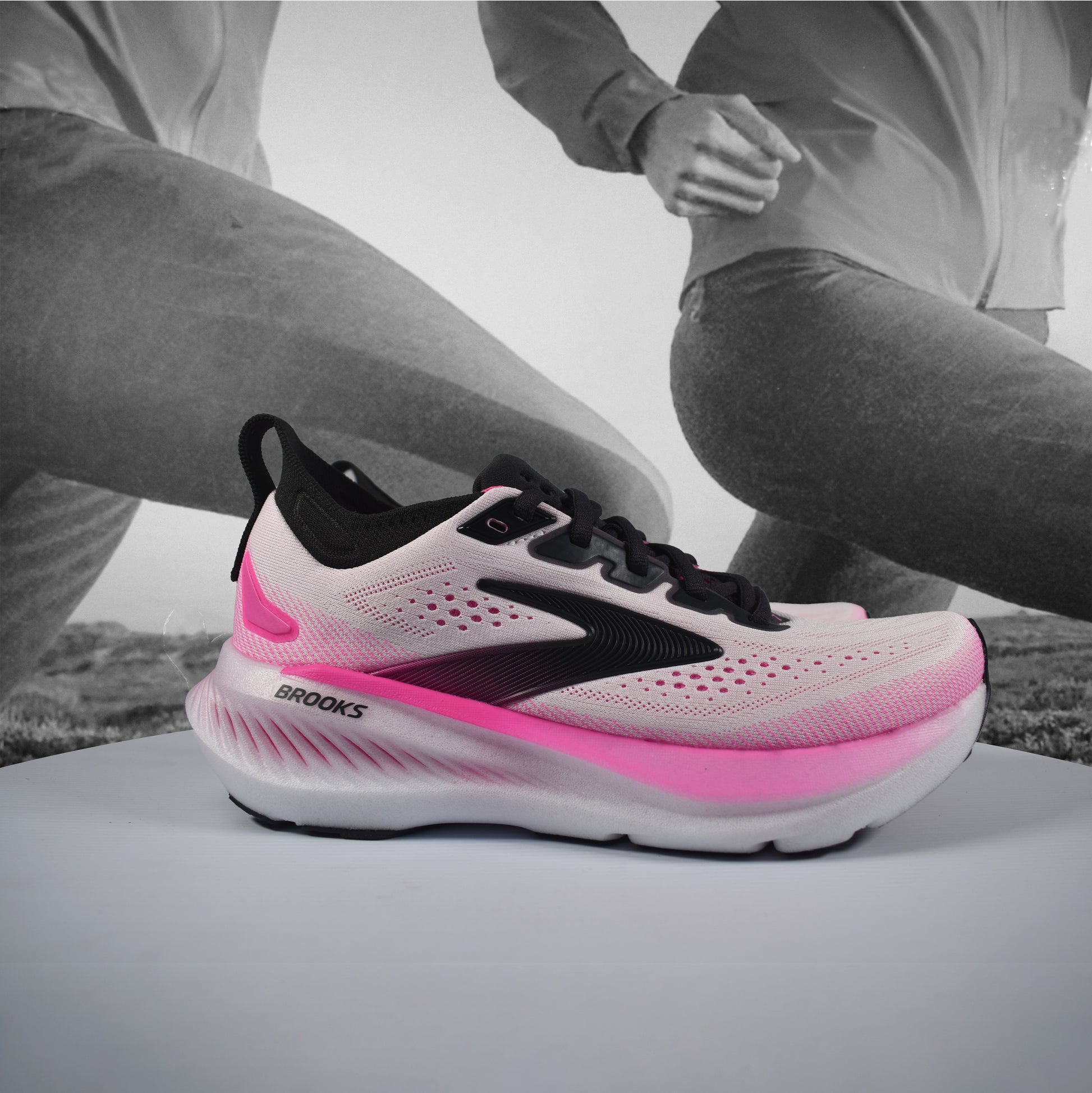 Brooks Glycerin 23 Womens - Durban Runner 5 / White/Phantom/Cyber Pink
