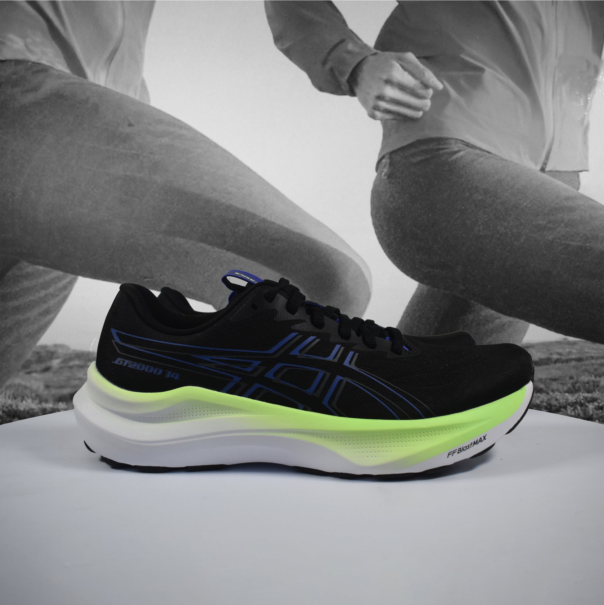 Asics GT-2000 14 Mens Road Running Shoes - Durban Runner 7.5 / BLACK/COBALT BURST