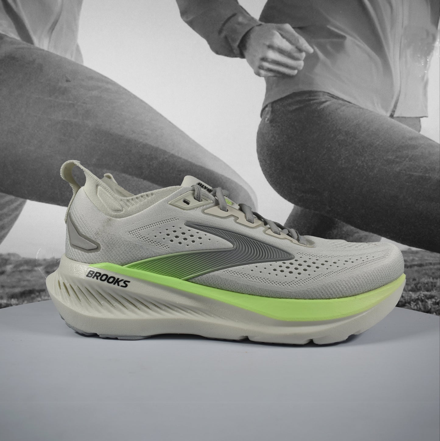 Brooks Glycerin 23 Mens Running Shoes - Durban Runner 7 / Grey/Green/Black