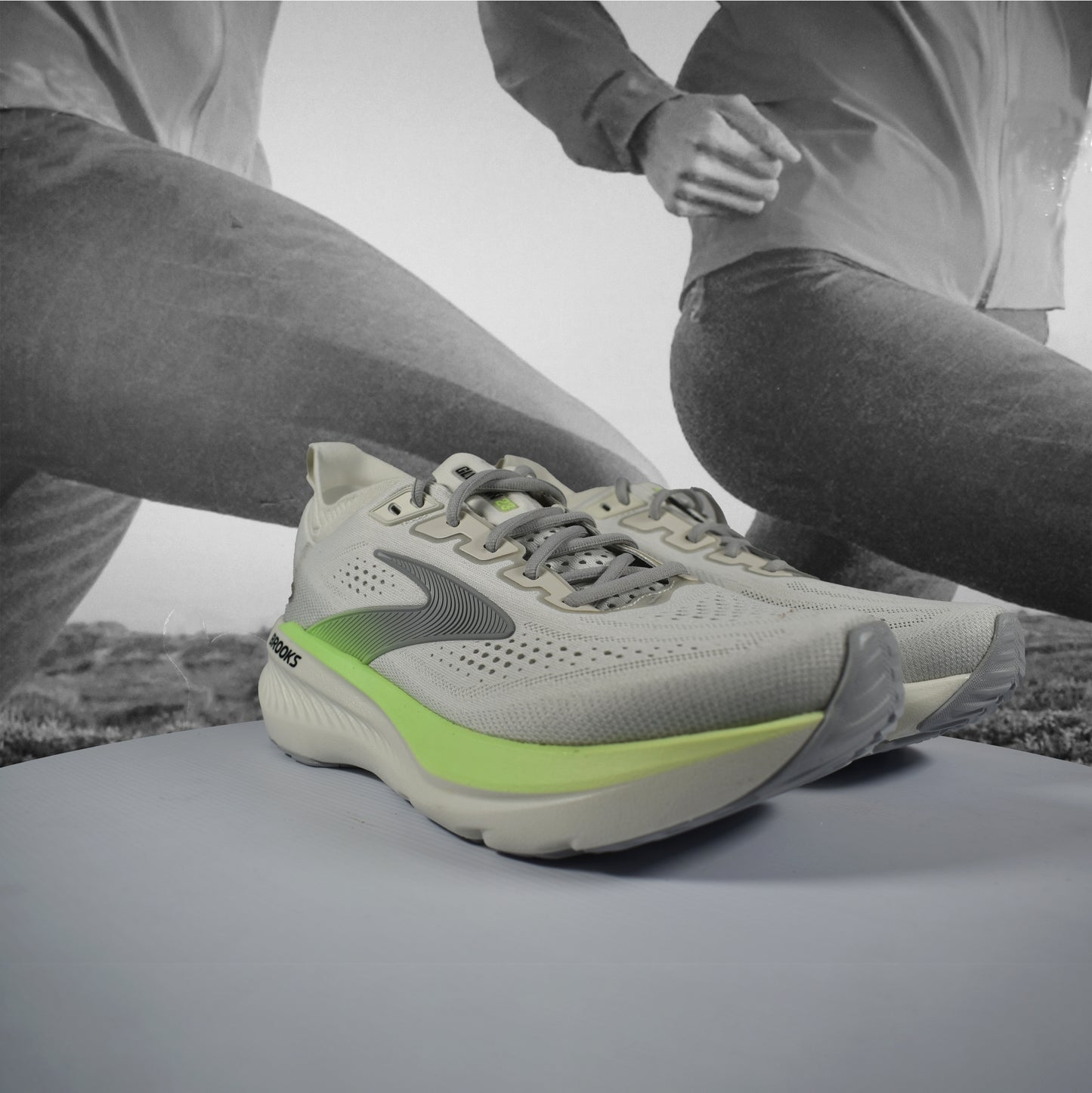 Brooks Glycerin 23 Mens Running Shoes - Durban Runner 7 / Grey/Green/Black