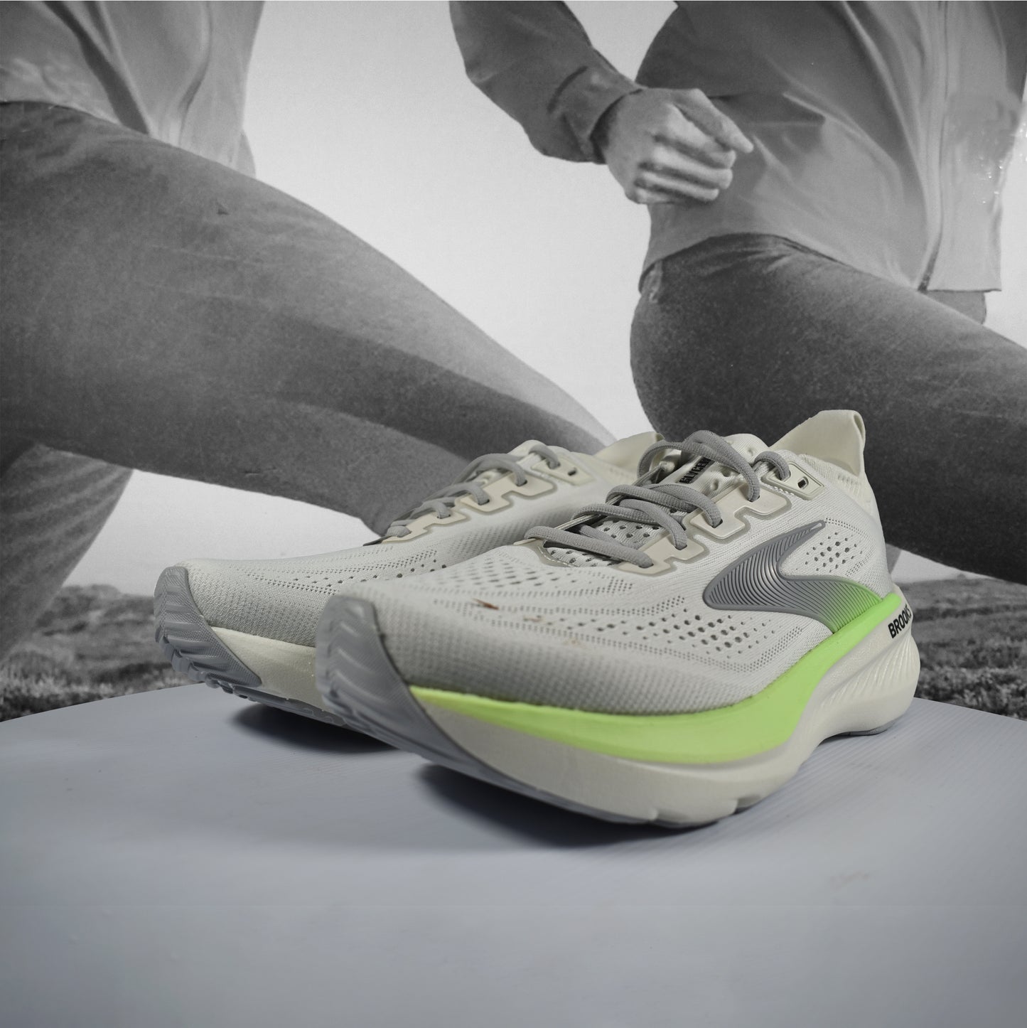 Brooks Glycerin 23 Mens Running Shoes - Durban Runner 7 / Grey/Green/Black