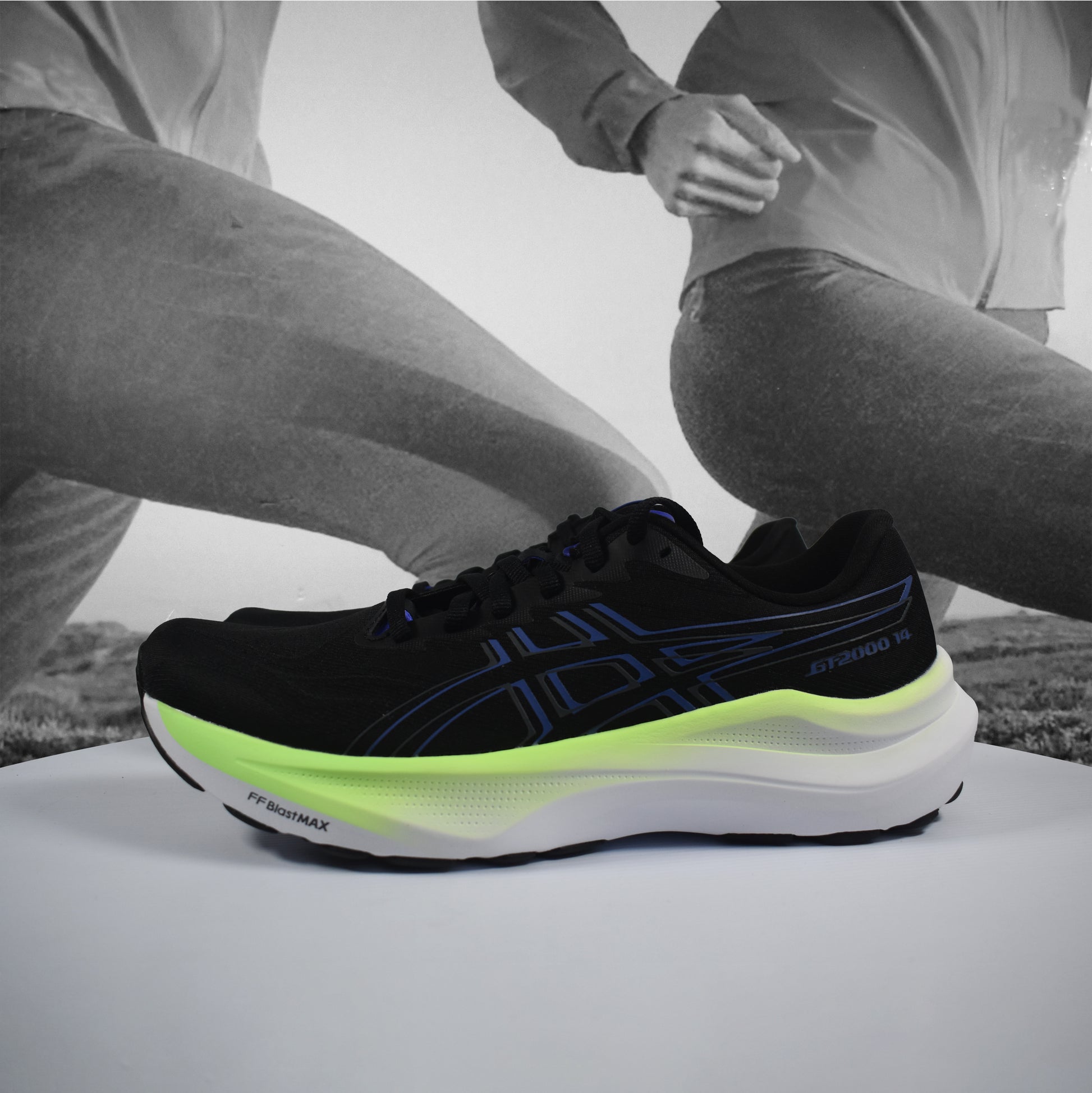 Asics GT-2000 14 Mens Road Running Shoes - Durban Runner 7.5 / BLACK/COBALT BURST