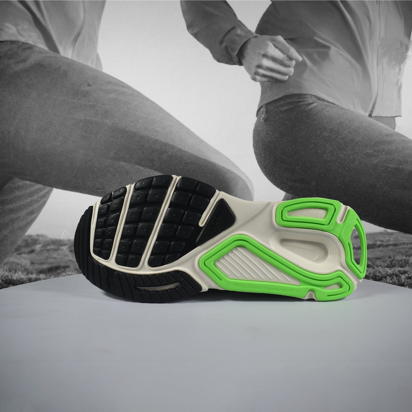 Nike Structure Plus Mens Road Running Shoes - Durban Runner 7.5 / Iron Purple/Voltage Green-Off Noir-Sail