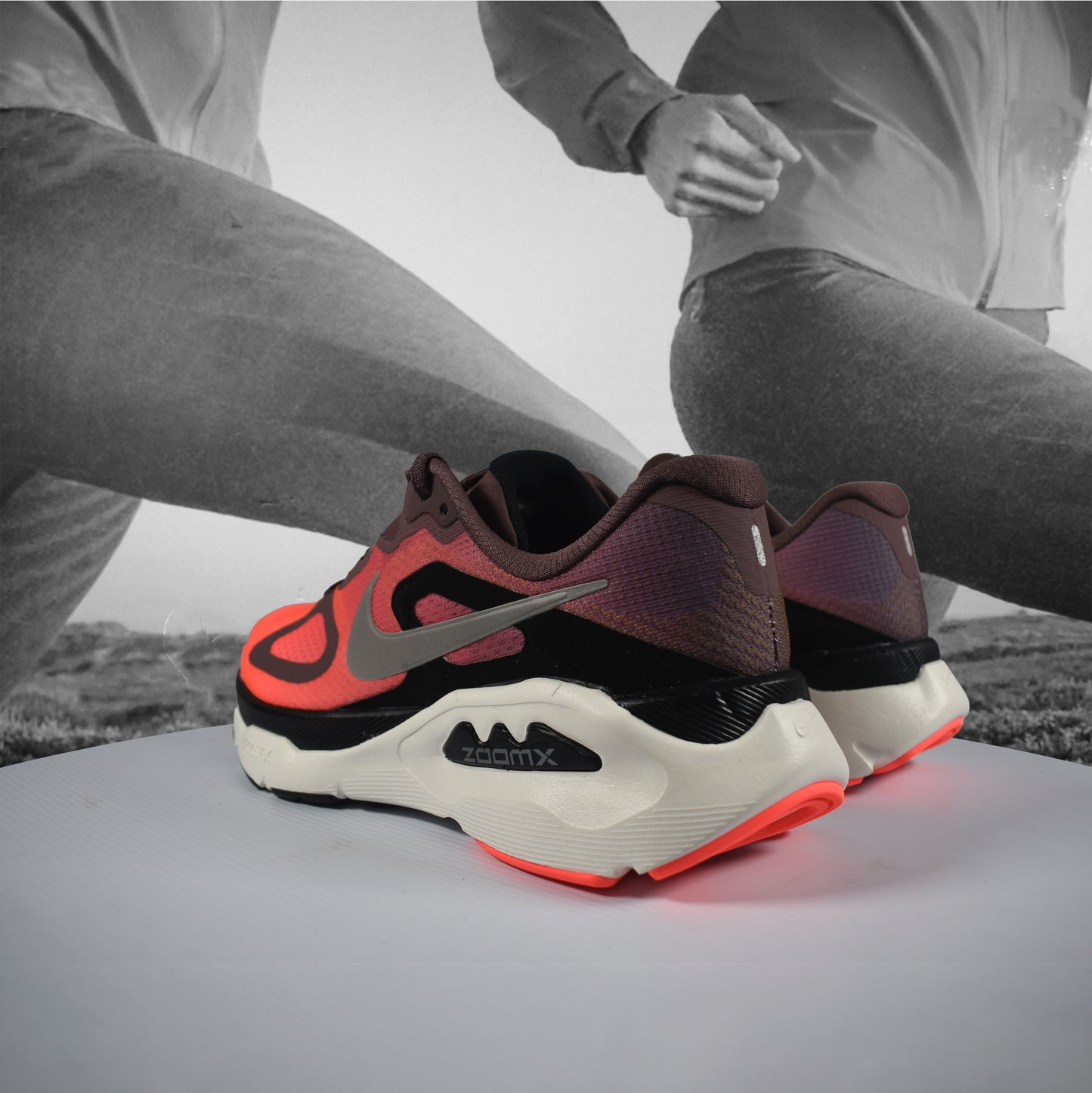 Nike Structure Plus Womens Running Shoes - Durban Runner 5.5 / Tattoo/Silver-Hot Lava-Black