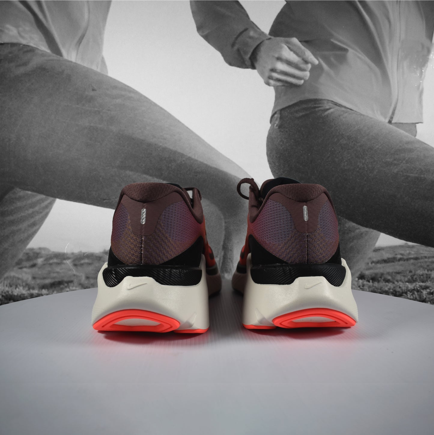 Nike Structure Plus Womens Running Shoes - Durban Runner 5.5 / Tattoo/Silver-Hot Lava-Black