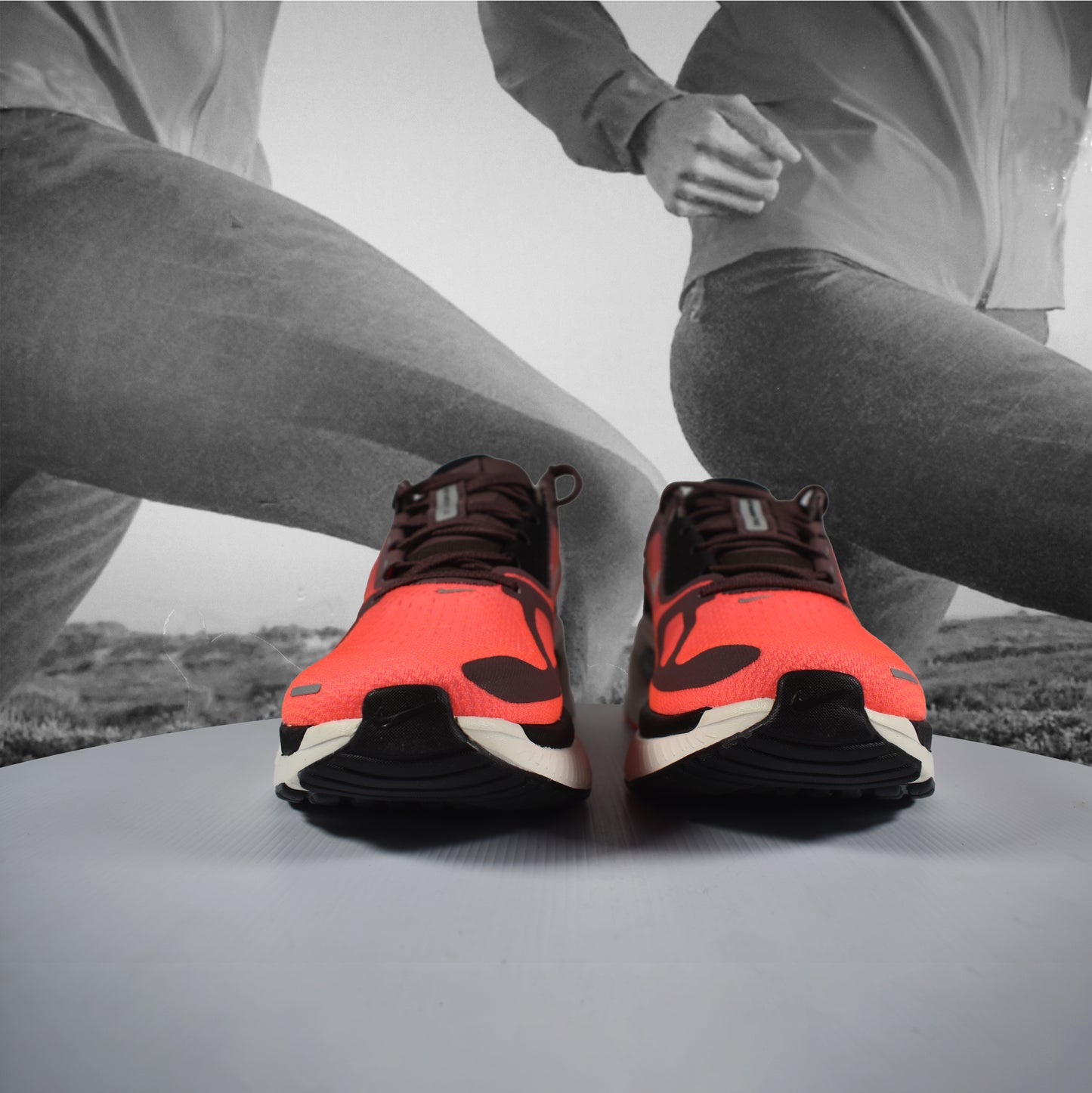 Nike Structure Plus Womens Running Shoes - Durban Runner 5.5 / Tattoo/Silver-Hot Lava-Black