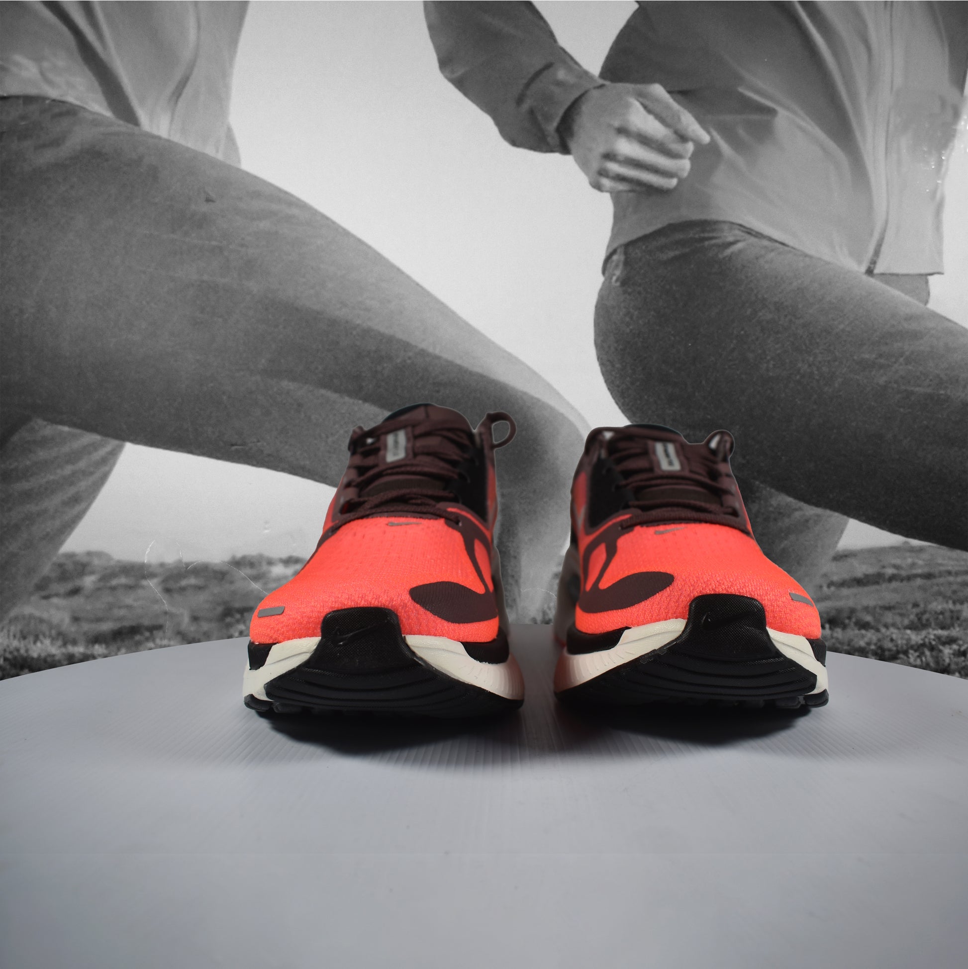 Nike Structure Plus Womens Running Shoes - Durban Runner 5.5 / Tattoo/Silver-Hot Lava-Black