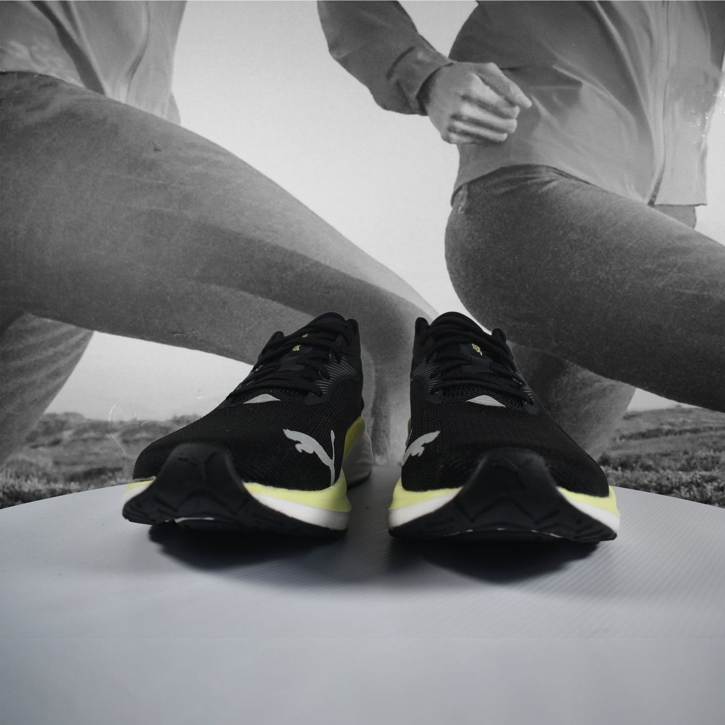 Puma Electrify NITRO 4 Mens Road Running - Durban Runner 7.5 / Black-Apple Sprit