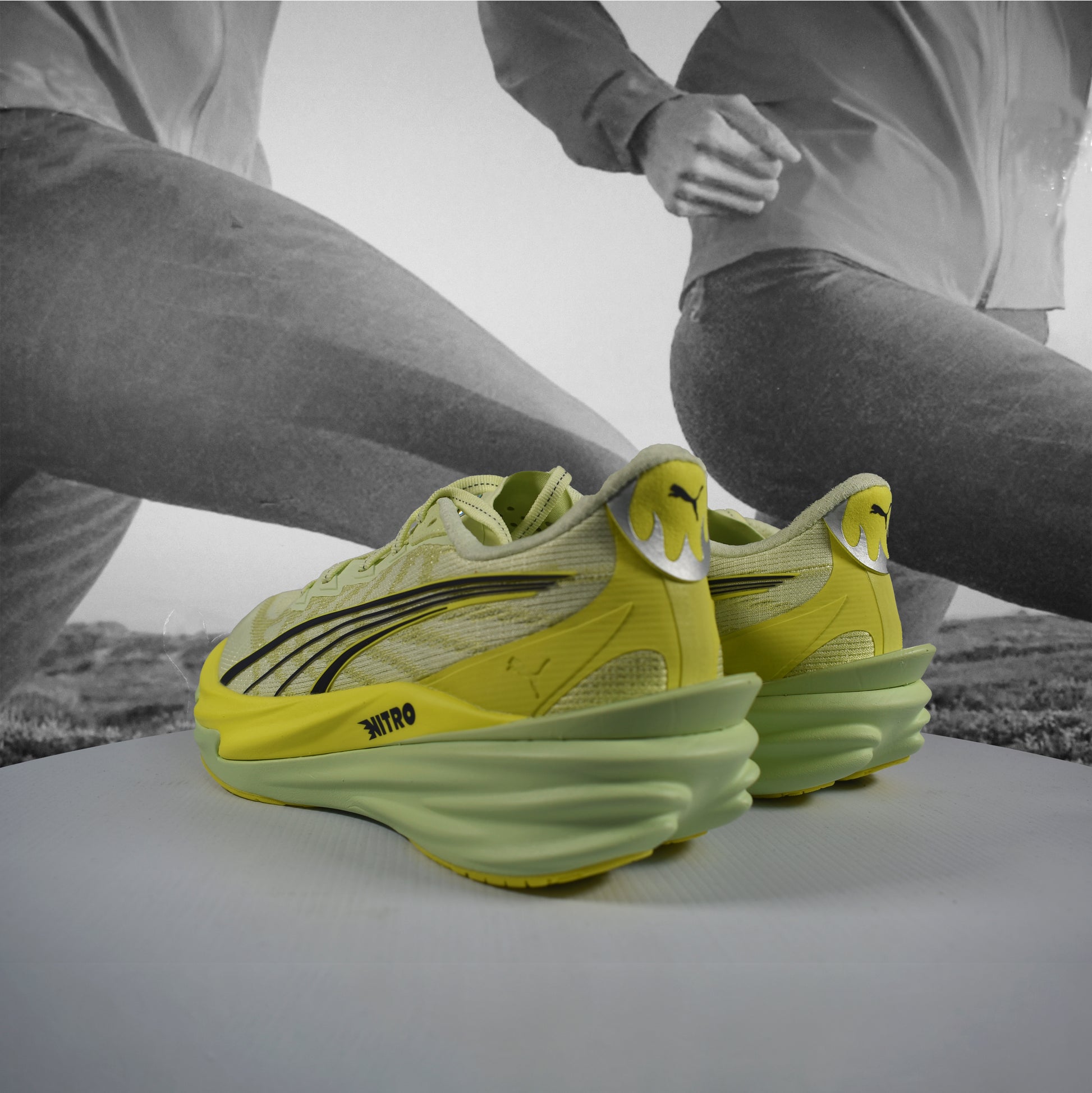 Puma Deviate NITRO 4 Womens Road Running - Durban Runner 5 / Apple Spritz-Lux Lime