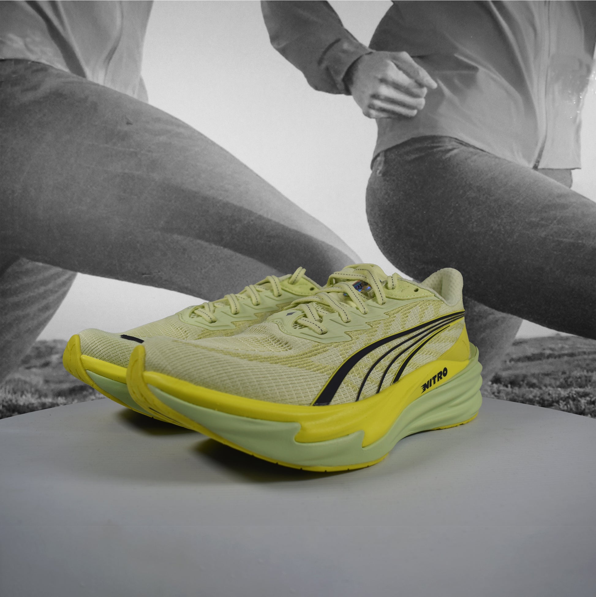 Puma Deviate NITRO 4 Womens Road Running - Durban Runner 5 / Apple Spritz-Lux Lime