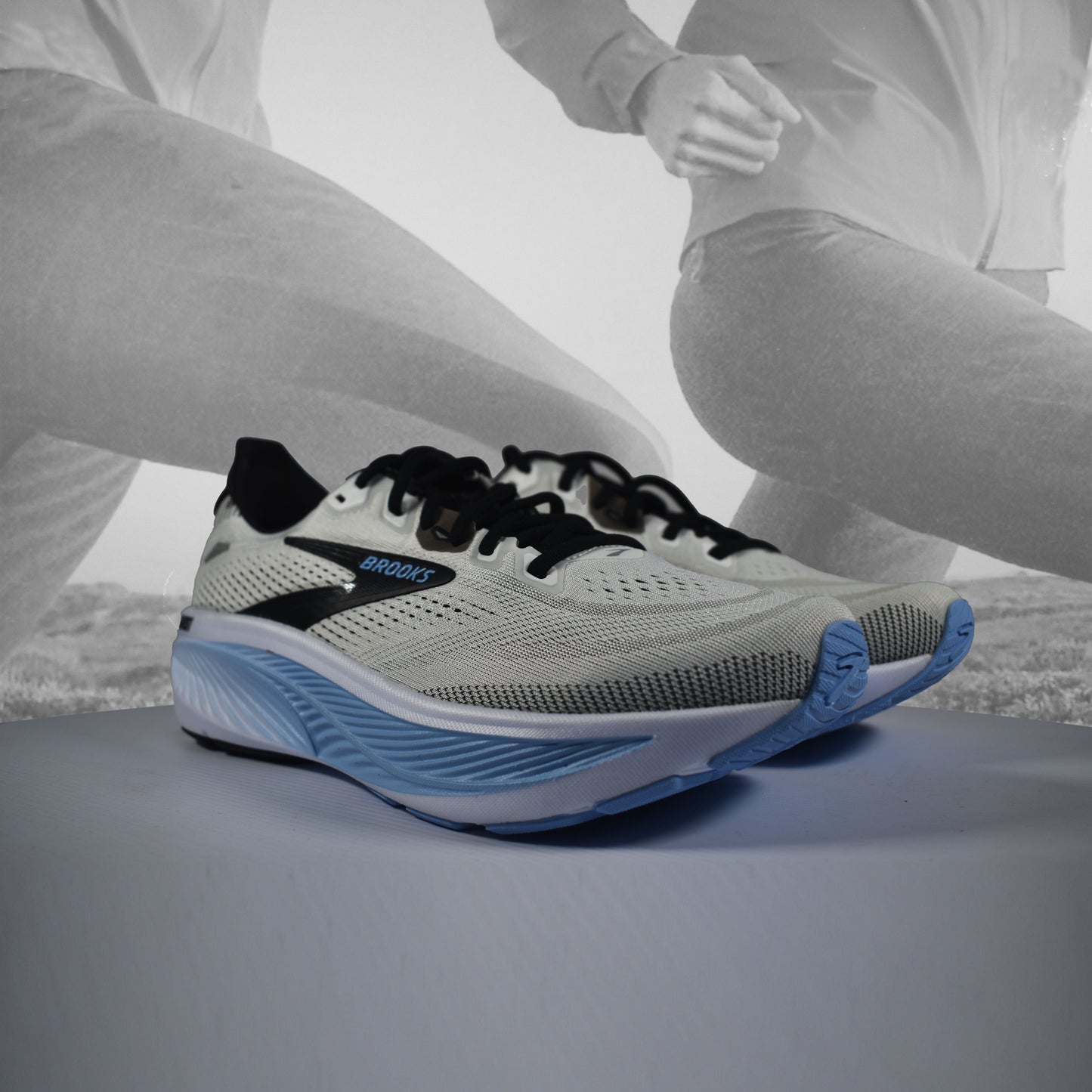 Brooks Ghost 18 Mens Neutral Running Shoes - Durban Runner UK7 / WHITE BLACK/OPENAIR