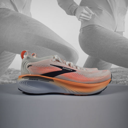 Brooks Adrenaline GTS 25 Women's Stability Running Shoes - Durban Runner UK4.5 / OYSTER MUSHROOM/PEACH