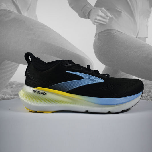 Brooks Glycerin 25 Mens Neutral Running Shoes - Durban Runner UK7.5 / BLACK /CYBER YELLOW