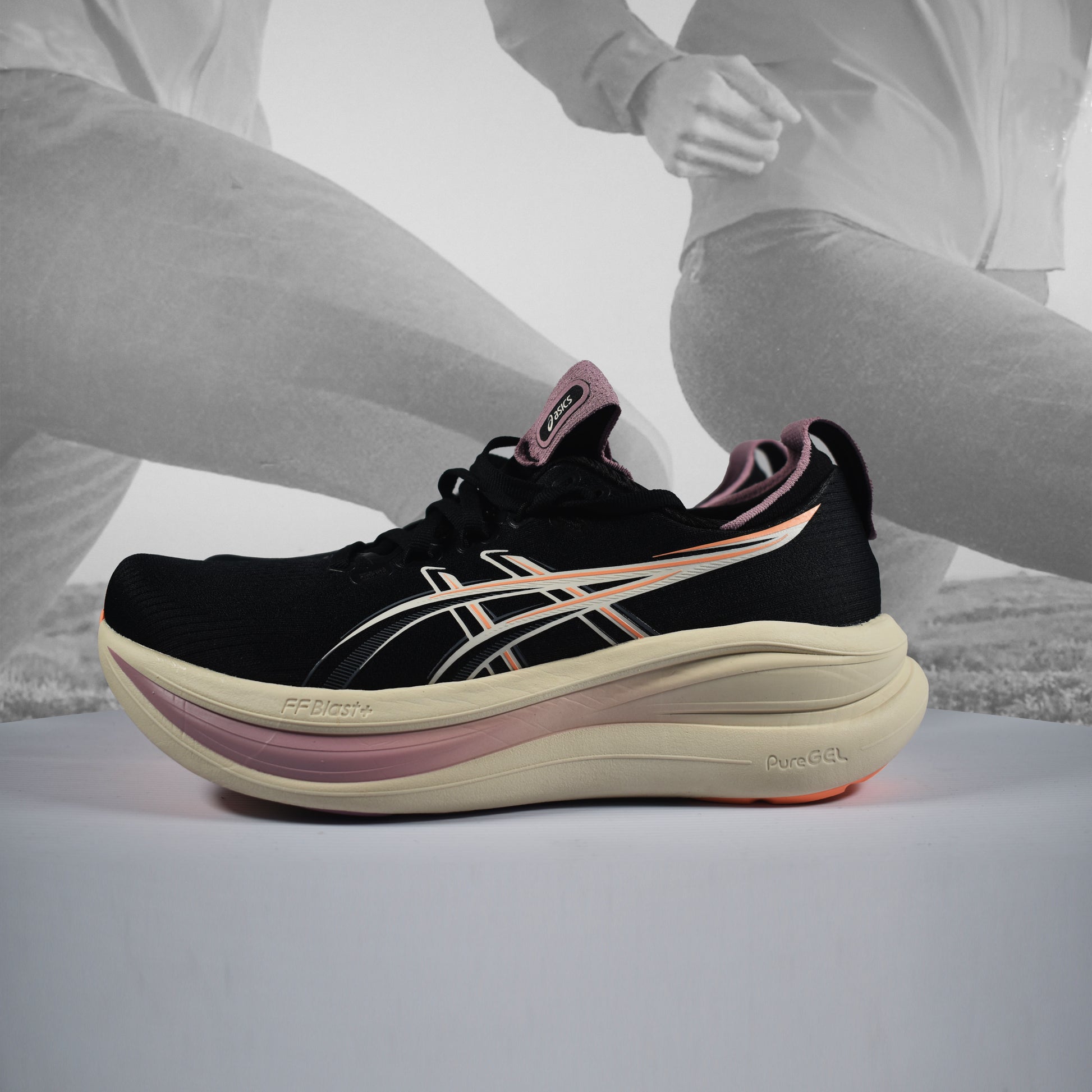 Asics GEL-NIMBUS 28 Womens Running Shoes - Durban Runner UK6 / BLACK/ TAROPURPLE
