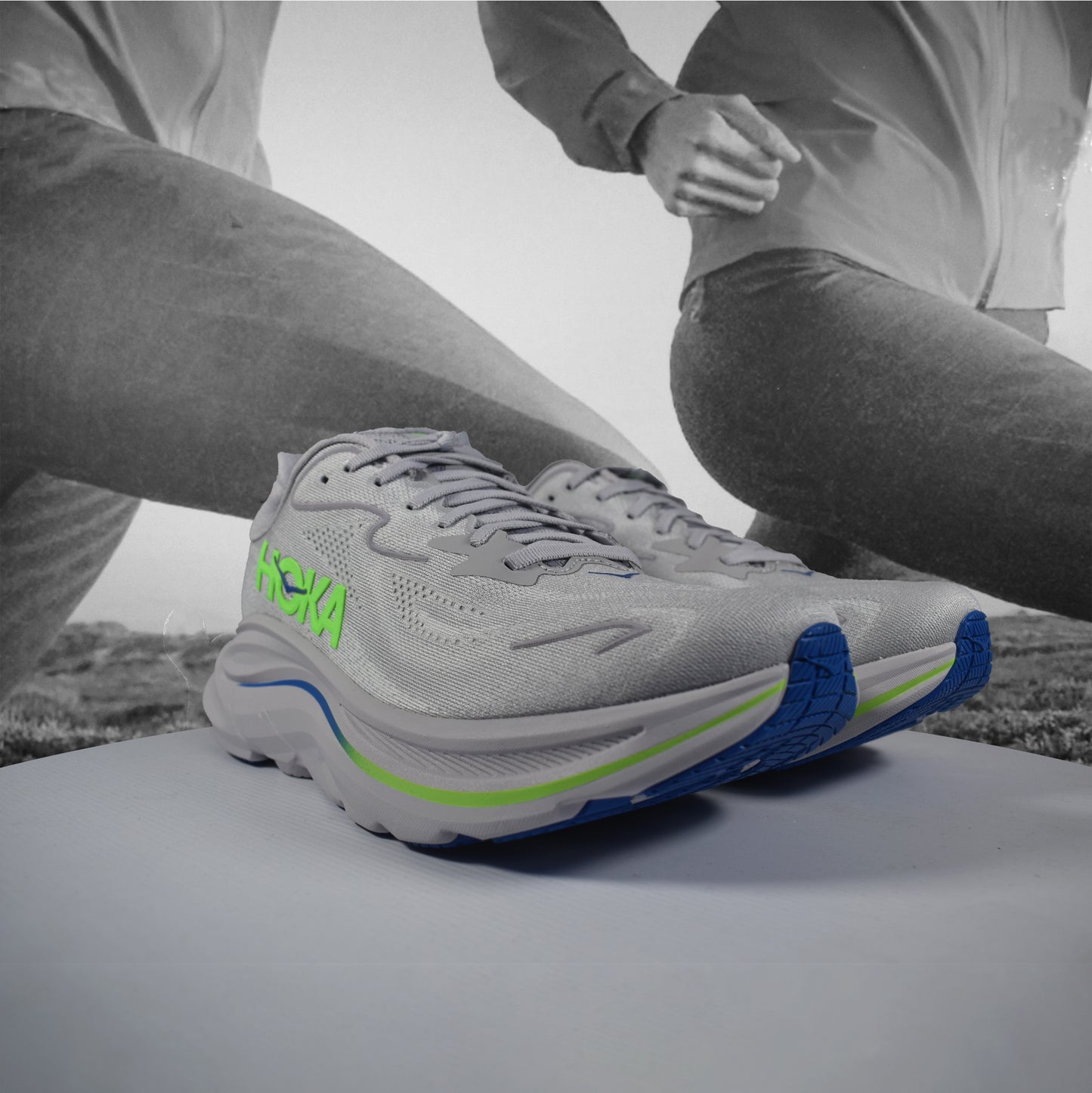 Hoka Clifton 10 Wide Mens Running Shoes - Durban Runner 7.5 / AYNN