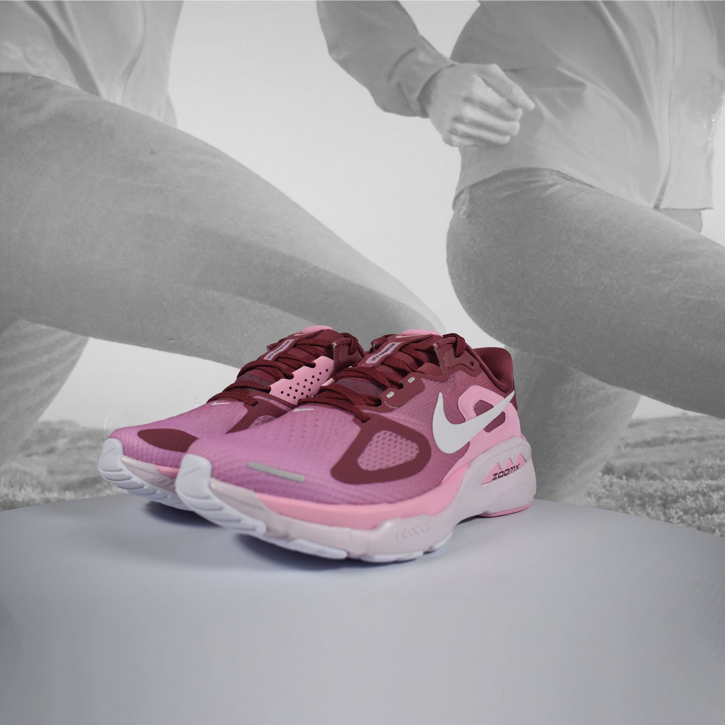 Nike Structure Plus Women's Pink Smoke/White Stability Running Shoes