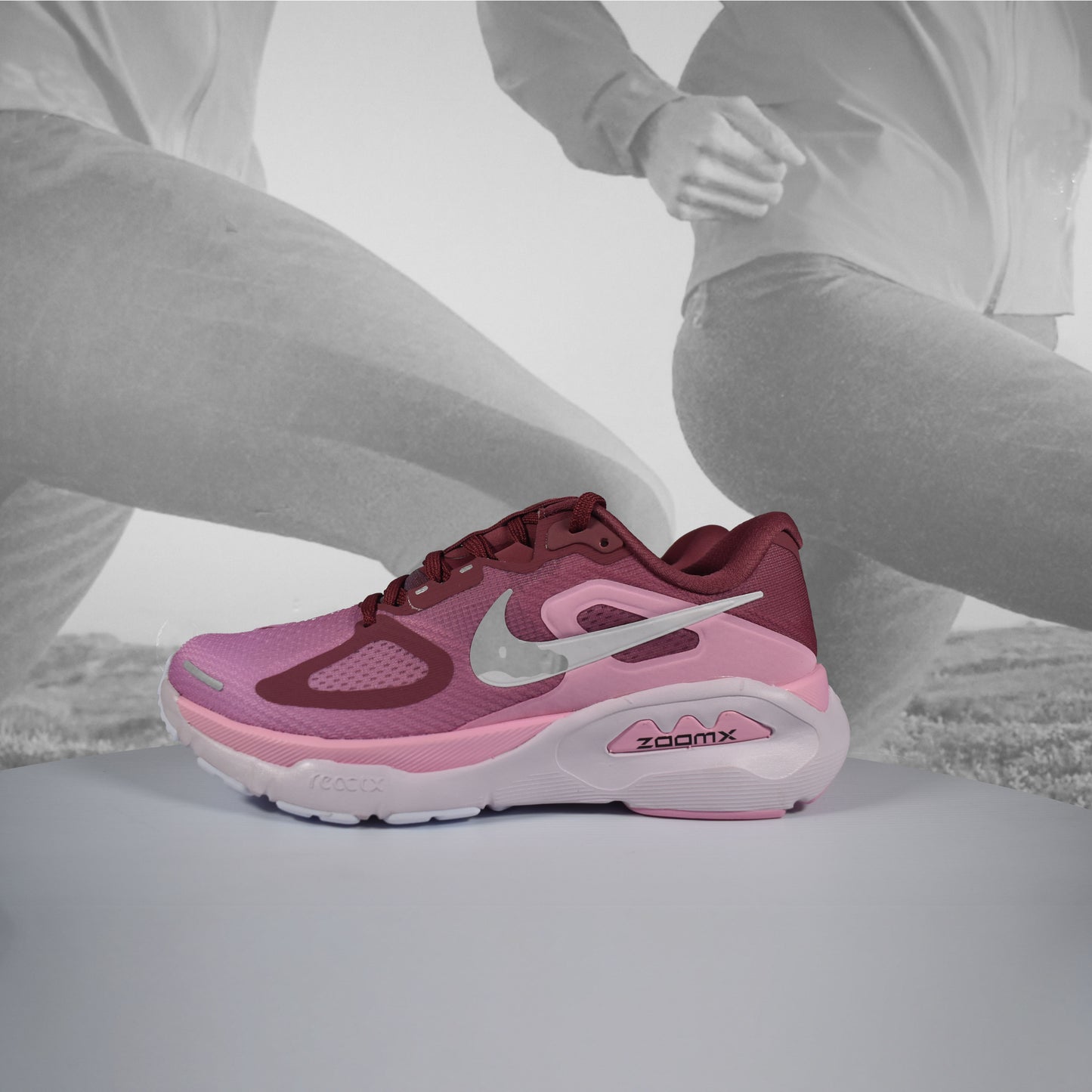 Nike Structure Plus Women's Pink Smoke/White Stability Running Shoes