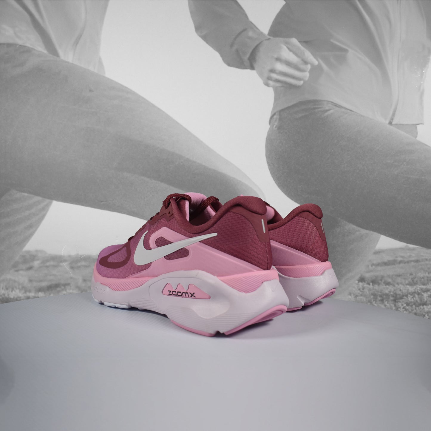 Nike Structure Plus Women's Pink Smoke/White Stability Running Shoes