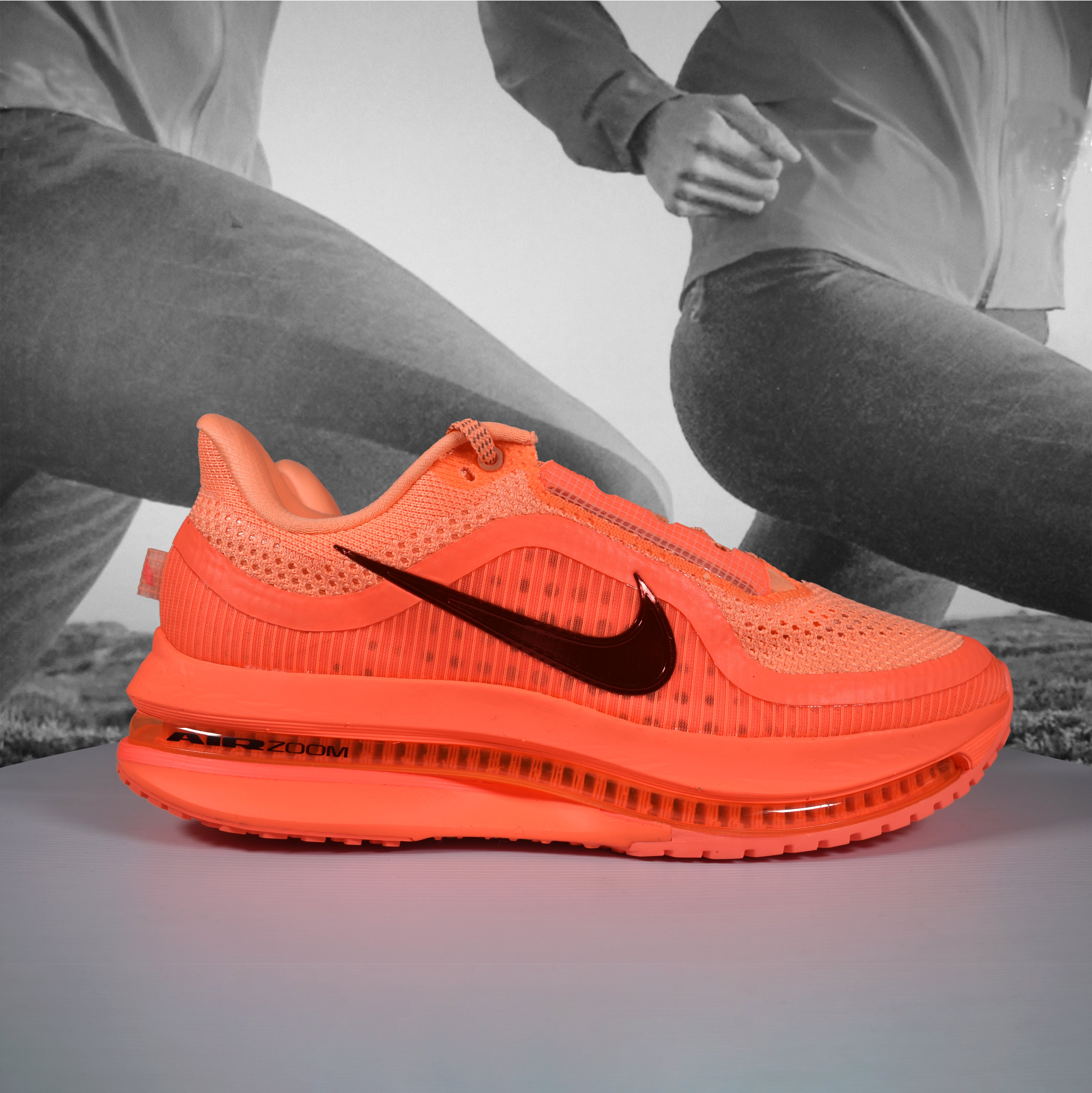 Nike Pegasus Premium Womens Road Running Shoes - Durban Runner 5.5 / Orange Pulse/Hot Lava-Bright Mango
