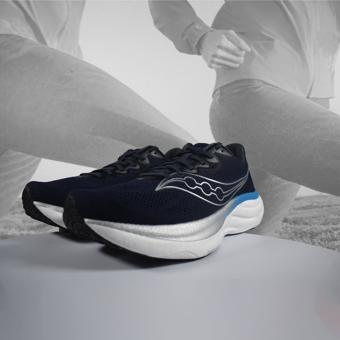 Saucony Ride 19 Mens Neutral Running Shoes – Naval/Cobalt
