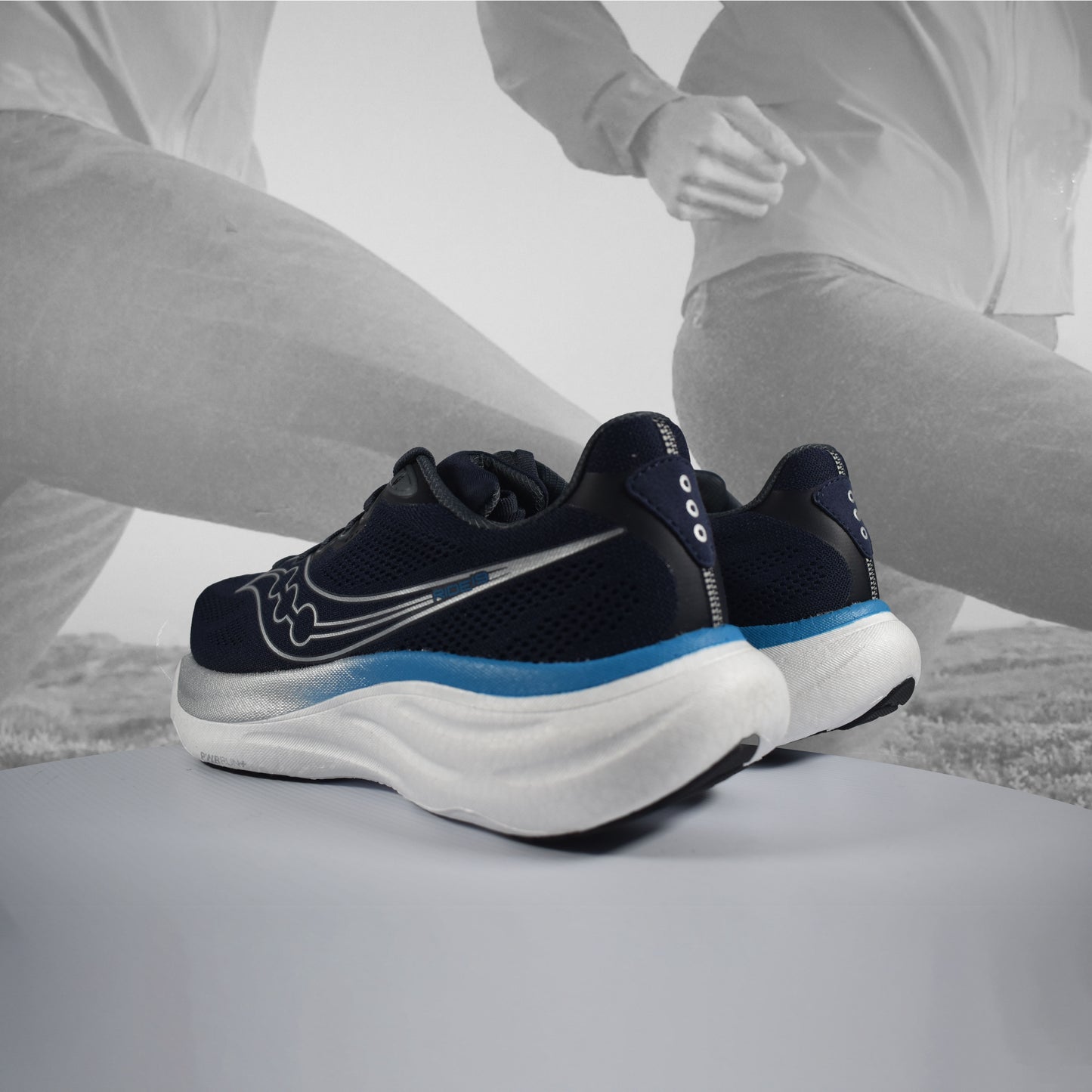 Saucony Ride 19 Mens Neutral Running Shoes – Naval/Cobalt