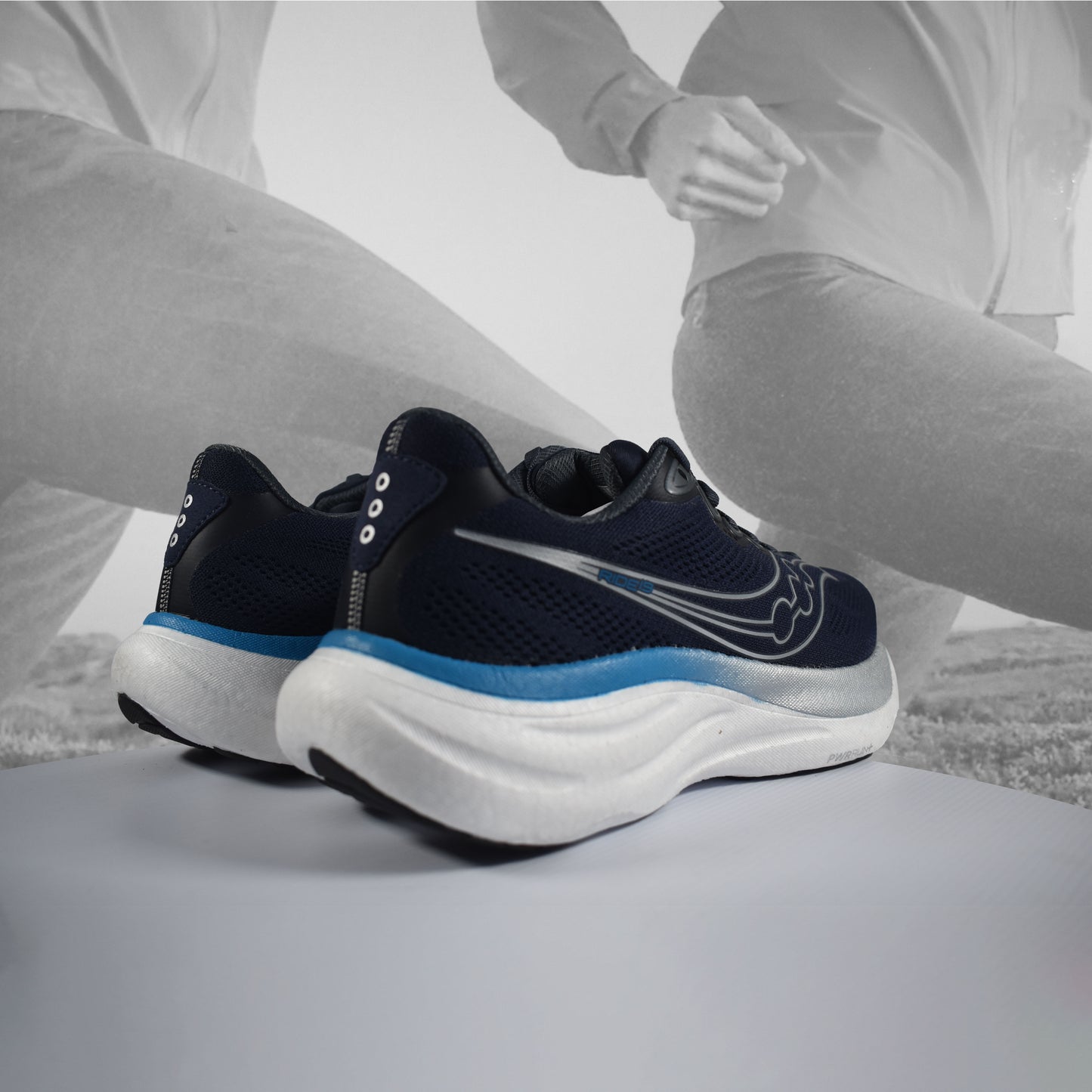 Saucony Ride 19 Mens Neutral Running Shoes – Naval/Cobalt
