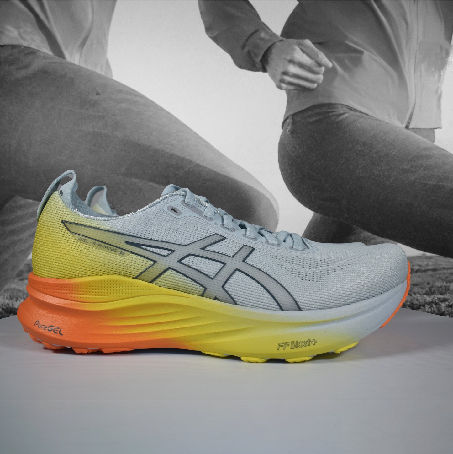 Asics GEL-KAYANO 32 Mens Running Shoes - Durban Runner 7.5 / SKY/LEMON SPARK