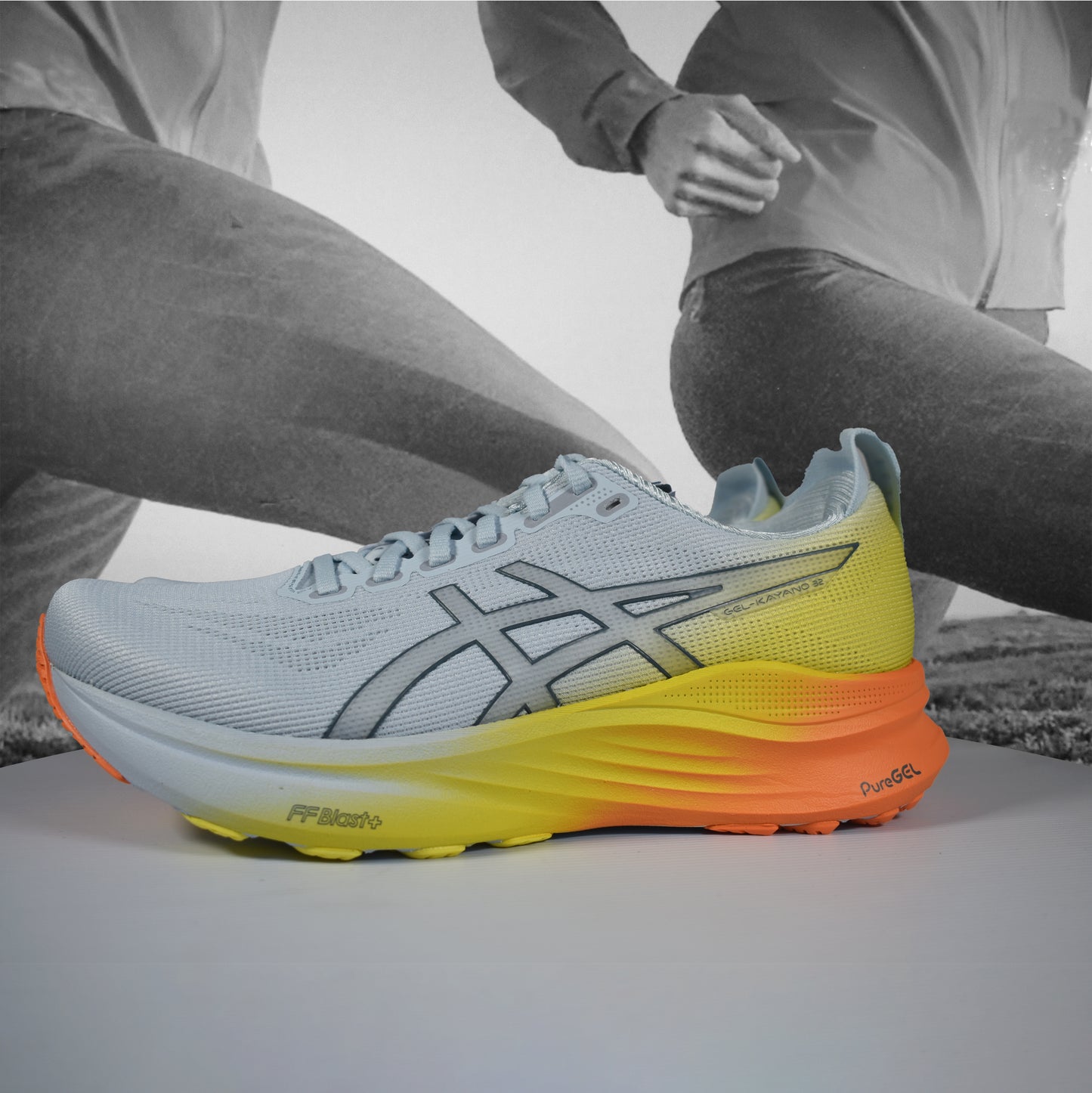 Asics GEL-KAYANO 32 Mens Running Shoes - Durban Runner 7.5 / SKY/LEMON SPARK