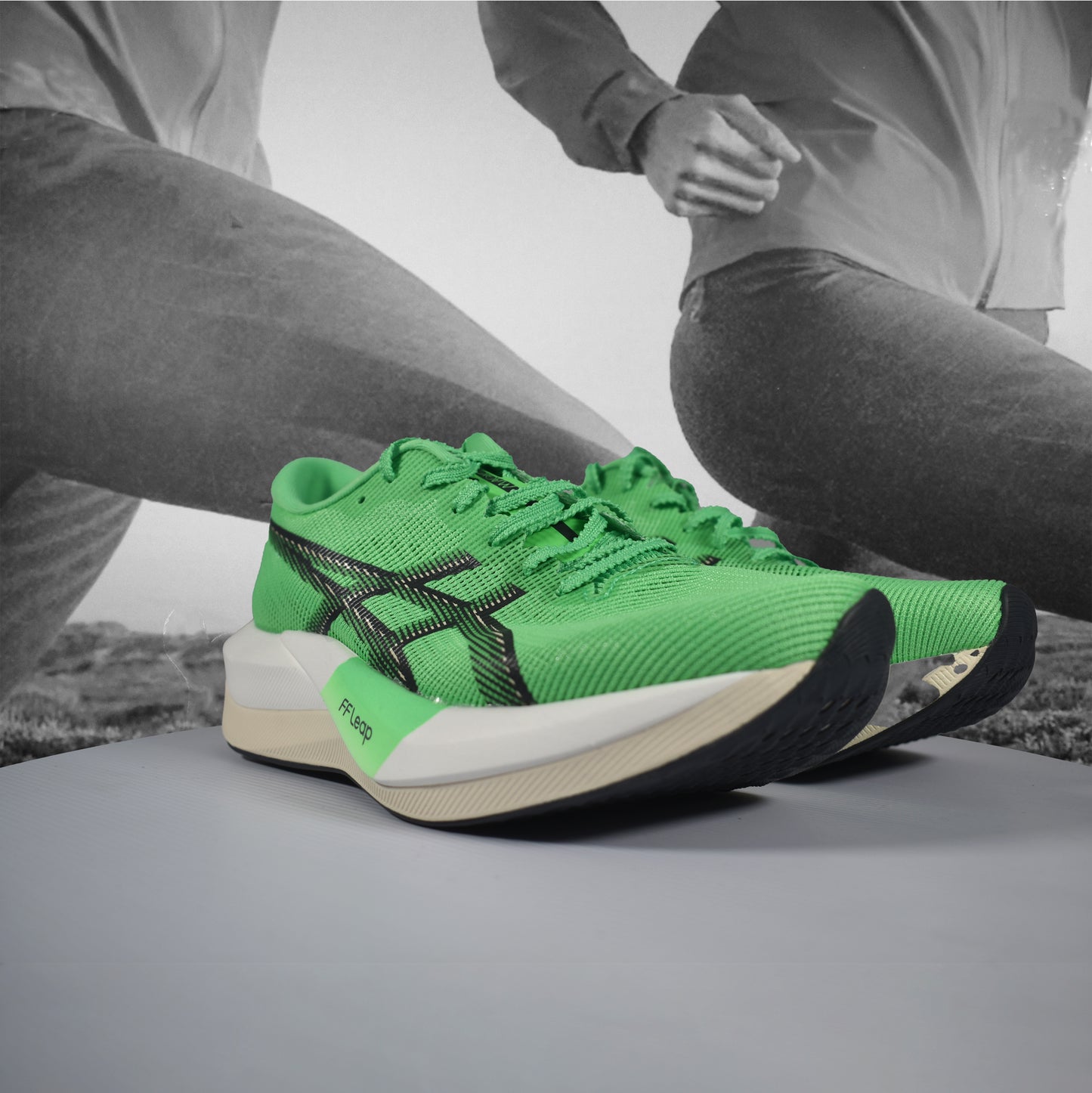 Asics MAGIC SPEED 5 Unisex Road Running Shoe - Durban Runner 6 / VITAL GREEN/CARRIER GREY