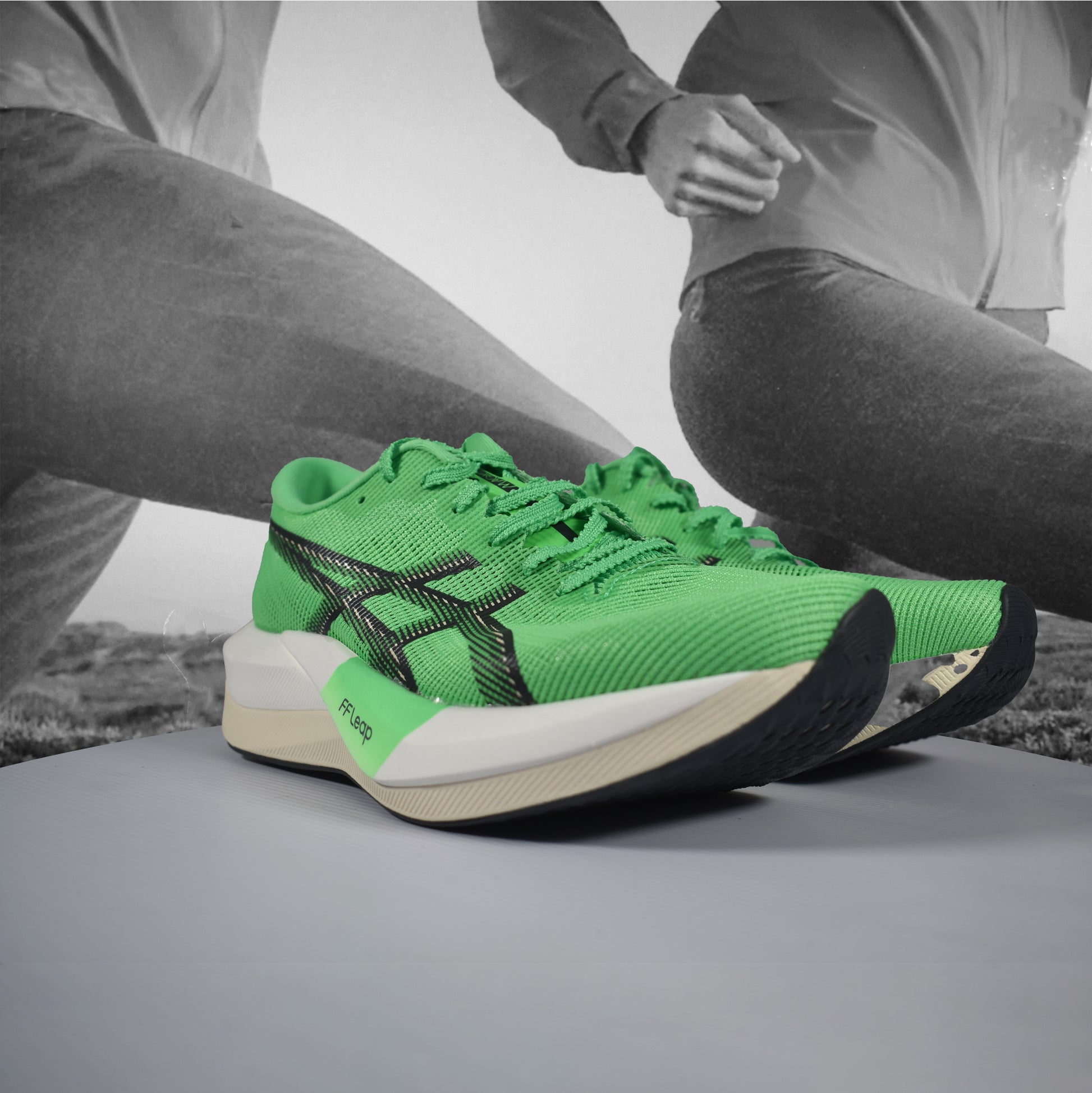 Asics MAGIC SPEED 5 Unisex Road Running Shoe - Durban Runner 6 / VITAL GREEN/CARRIER GREY