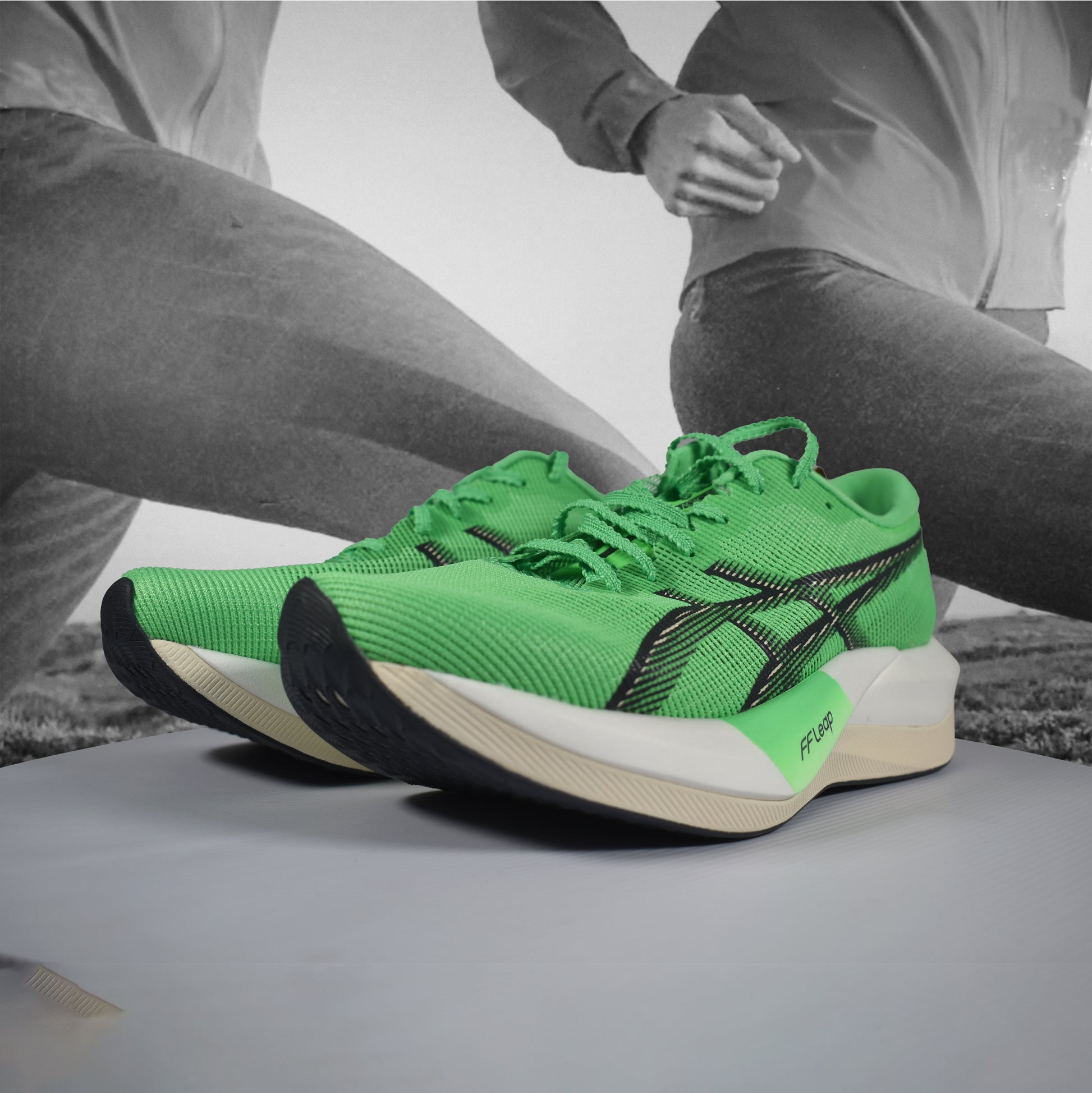Asics MAGIC SPEED 5 Unisex Road Running Shoe - Durban Runner 6 / VITAL GREEN/CARRIER GREY