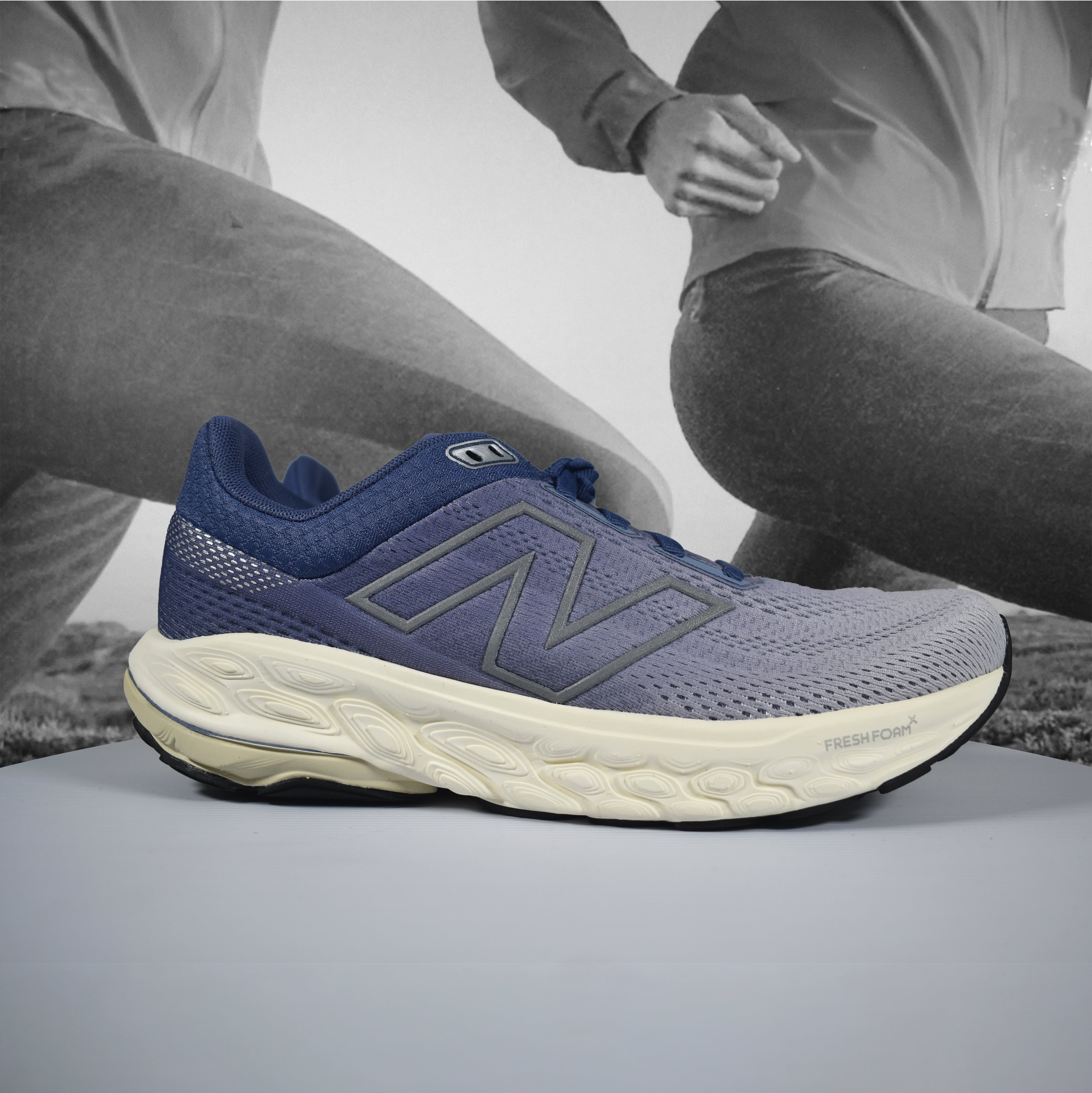 New Balance 860 V14 D Mens (Normal Wiidth) Running Shoes - Durban Runner 4 / White/Purple
