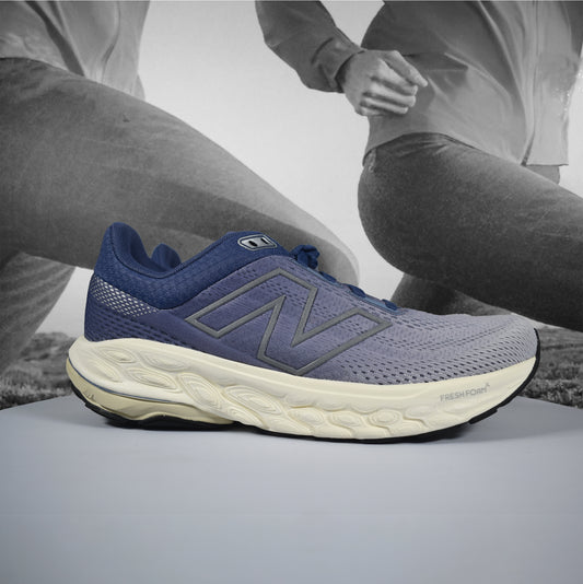 New Balance 860 V14 D Mens (Normal Wiidth) Running Shoes - Durban Runner 4 / White/Purple
