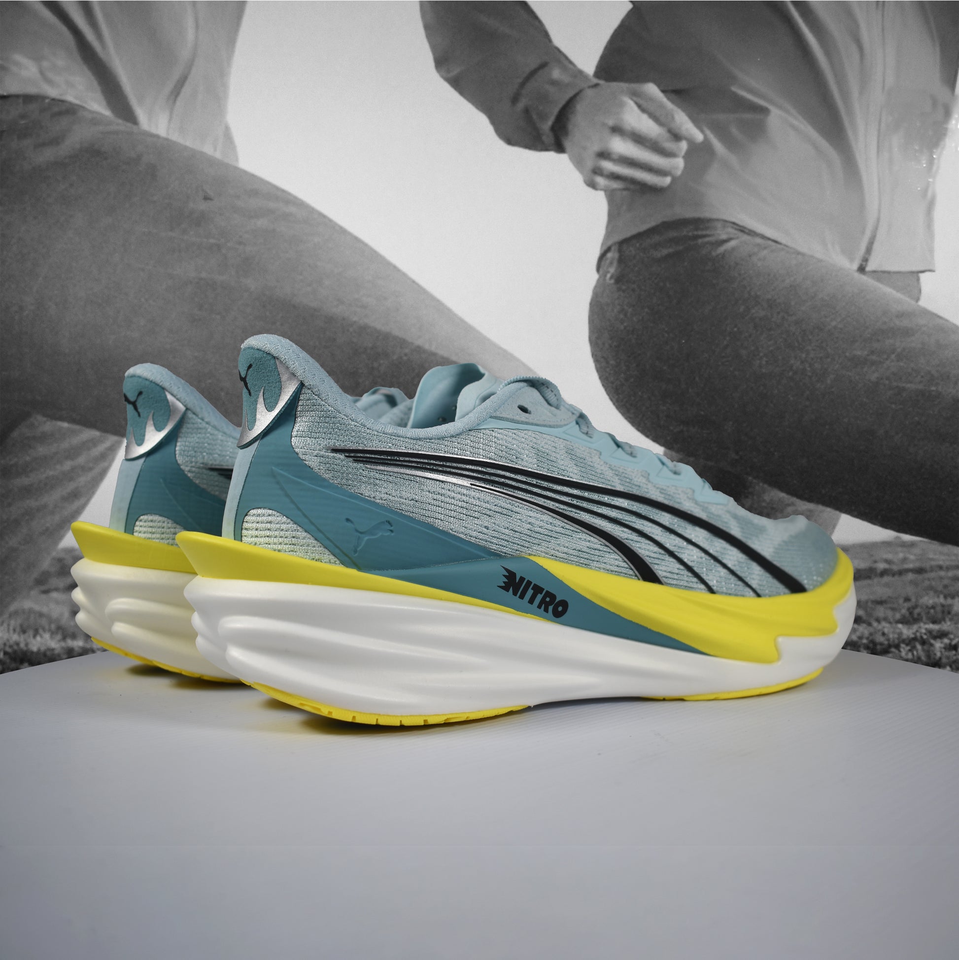 Puma Deviate NITRO 4 Womens Running Shoes - Durban Runner 5 / Fresh Water Nitro Blue