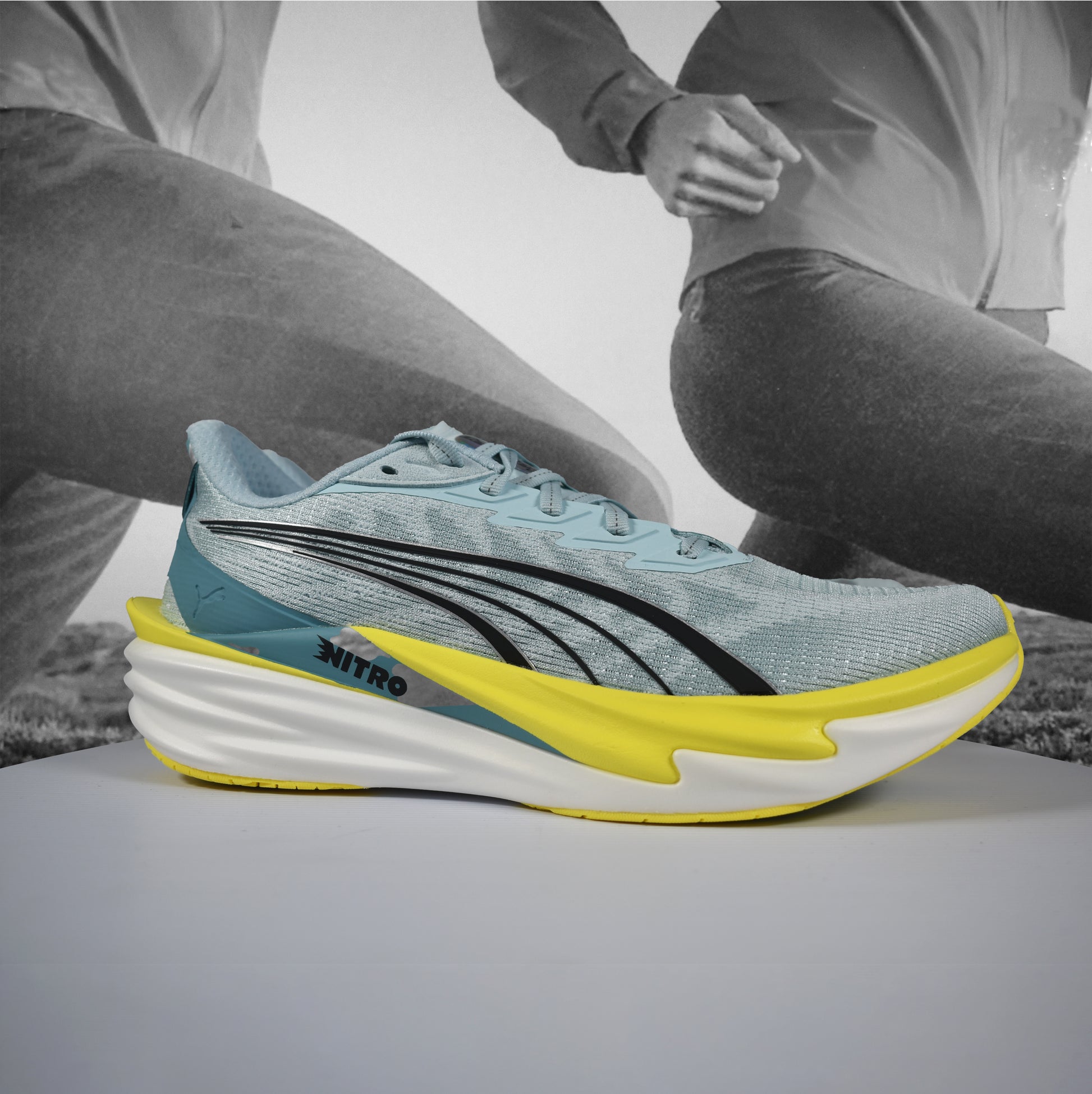 Puma Deviate NITRO 4 Womens Running Shoes - Durban Runner 5 / Fresh Water Nitro Blue