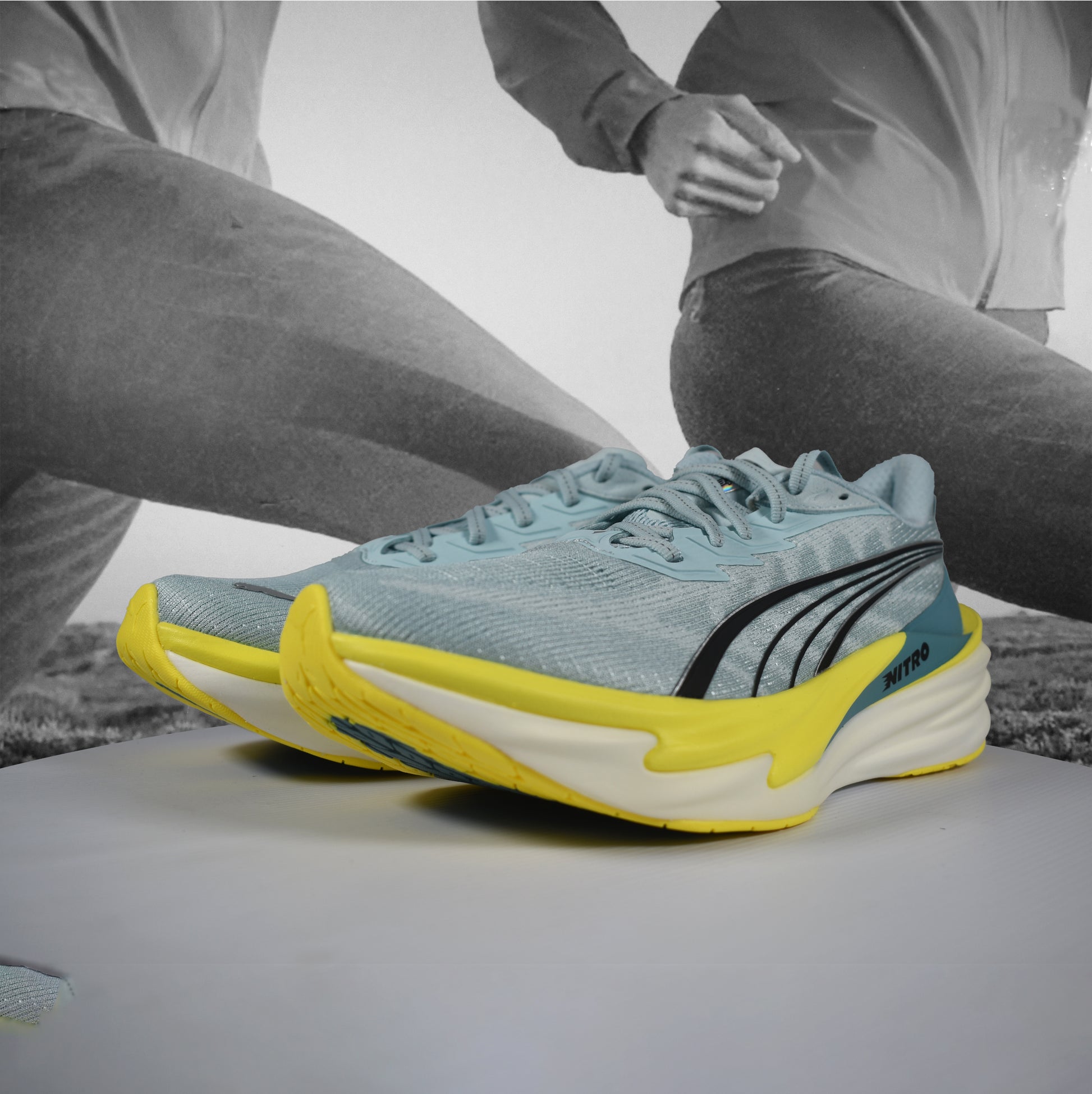 Puma Deviate NITRO 4 Womens Running Shoes - Durban Runner 5 / Fresh Water Nitro Blue