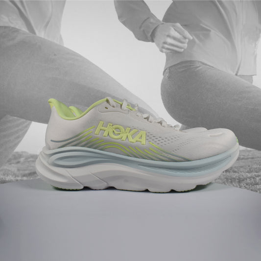 Hoka Bondi 9 Women's Max Cushion Running Shoe, Glimmering Blue/Overcast, available at Durban Runner