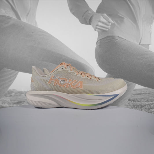 Hoka Mach 7 Women's Road Running Shoe, Oat Milk/Alabaster, available at Durban Runner