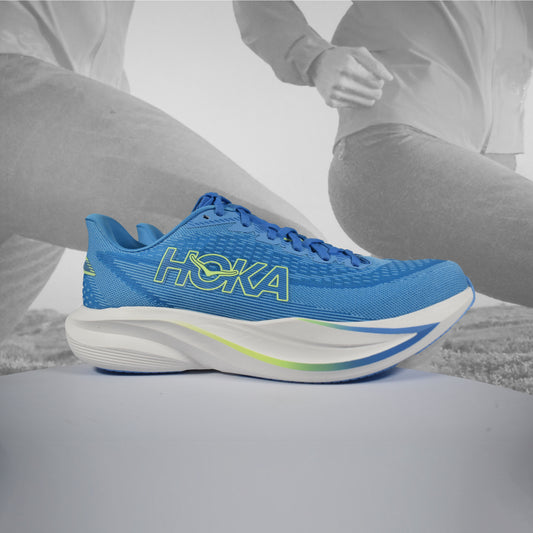 Hoka Mach 7 Men's Road Running Shoe, Virtual Blue/Soft Cobalt, available at Durban Runner