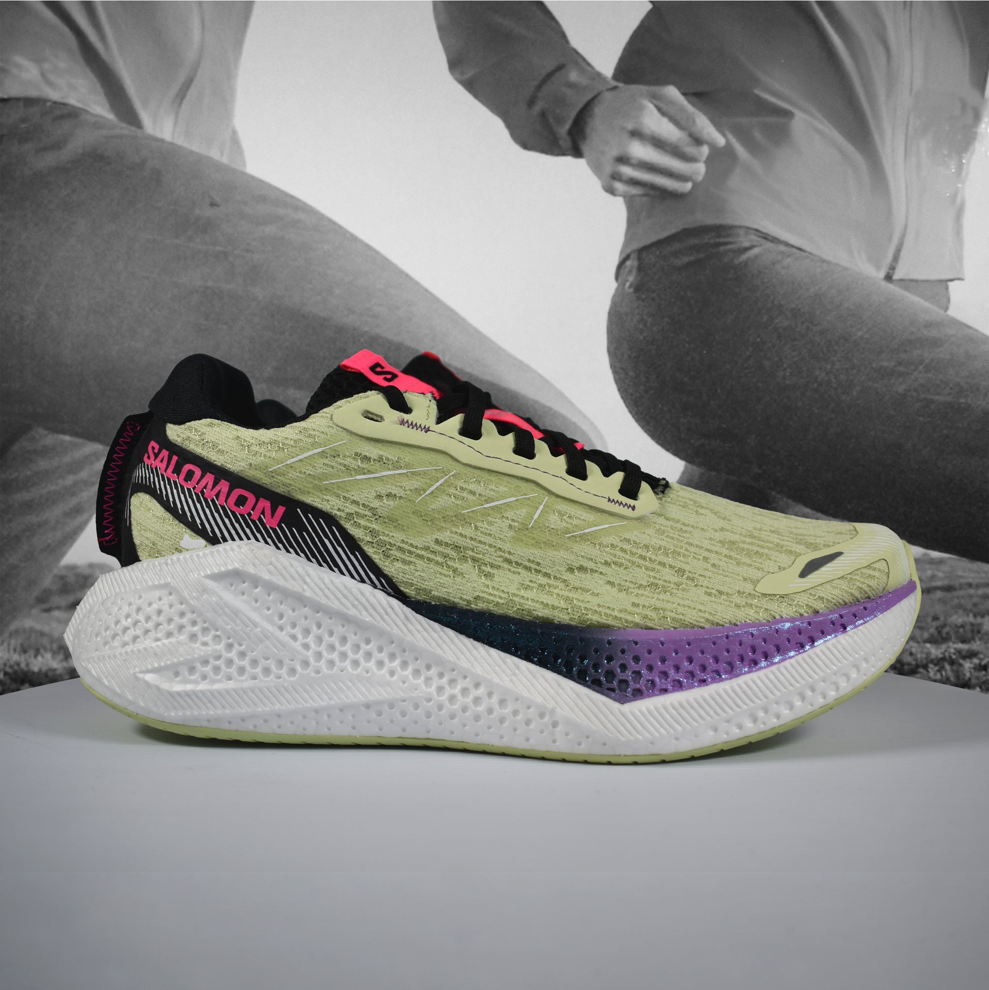 Salomon Aero Glide 4 Womens Road Running Shoe - Durban Runner Butterfly/White/Black / 5