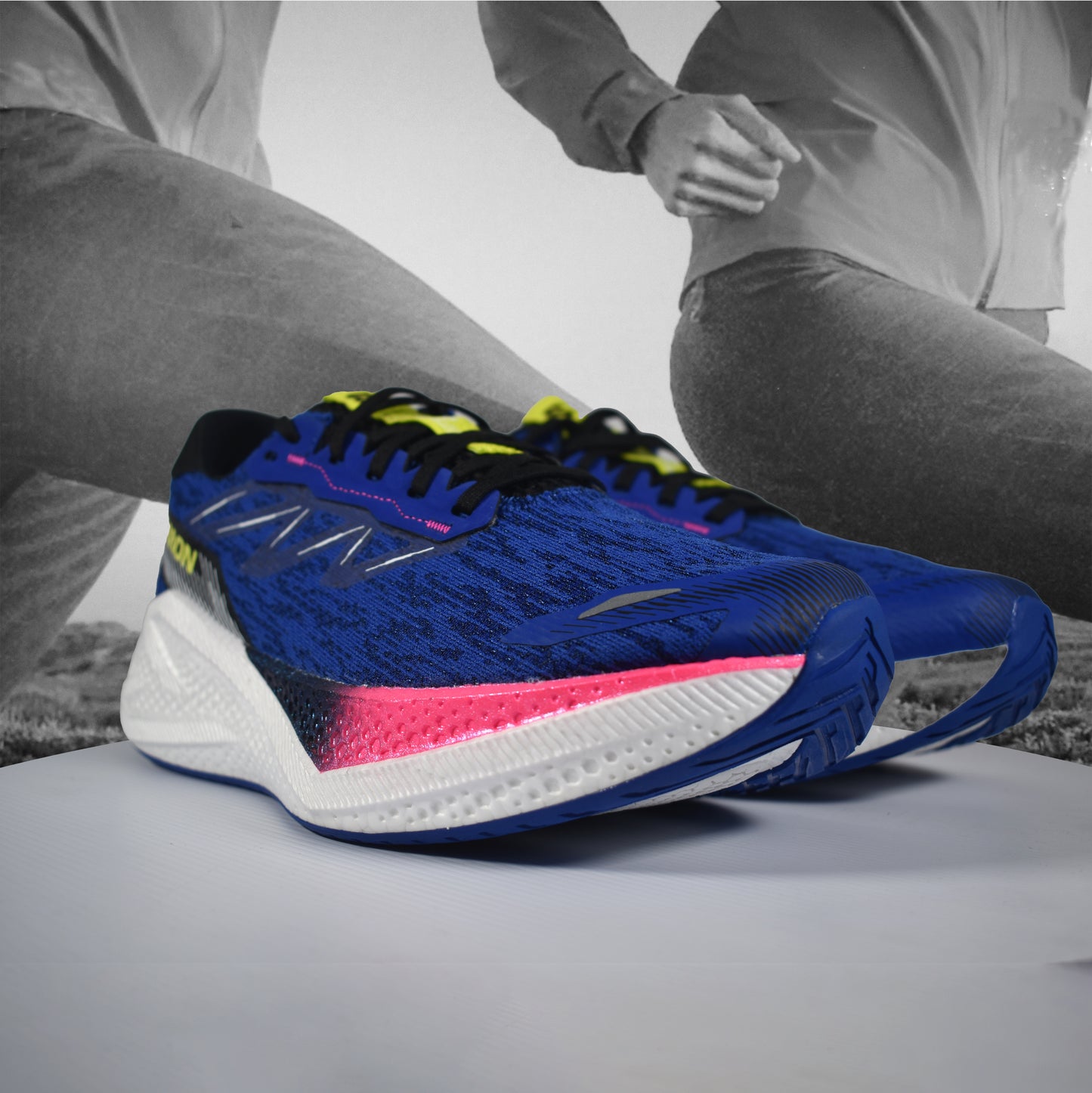 Salomon Aero Glide 4 Mens Road Running Shoe - Durban Runner Blueing/White/Black / 7