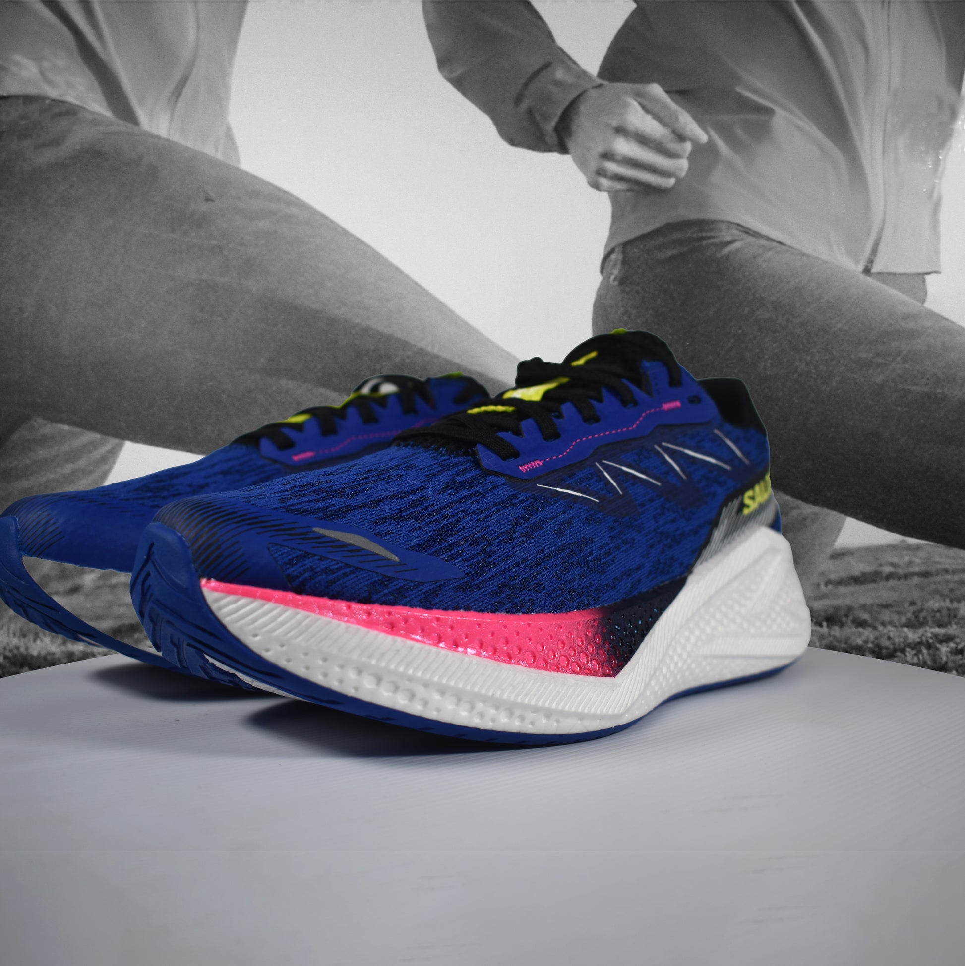 Salomon Aero Glide 4 Mens Road Running Shoe - Durban Runner Blueing/White/Black / 7