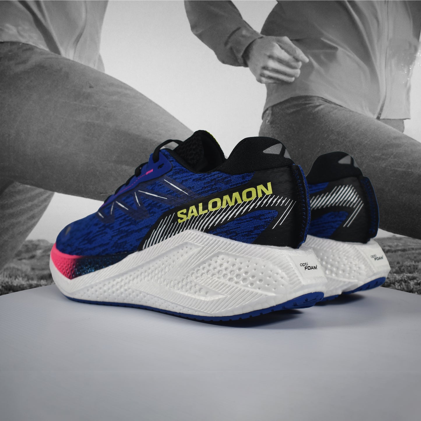 Salomon Aero Glide 4 Mens Road Running Shoe - Durban Runner Blueing/White/Black / 7