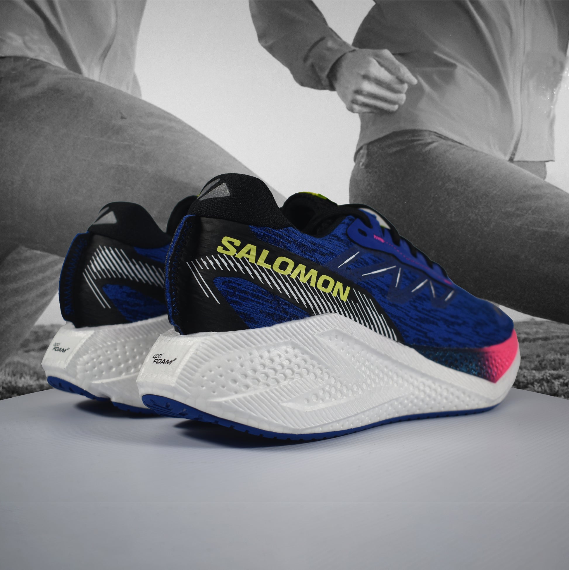 Salomon Aero Glide 4 Mens Road Running Shoe - Durban Runner Blueing/White/Black / 7