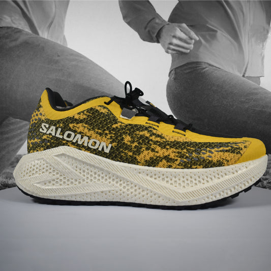 Salomon Aero Glide 4 GRVL Mens Trail Running Shoe - Durban Runner Beach Ball/Asphalt/Vanilla Ice / 7